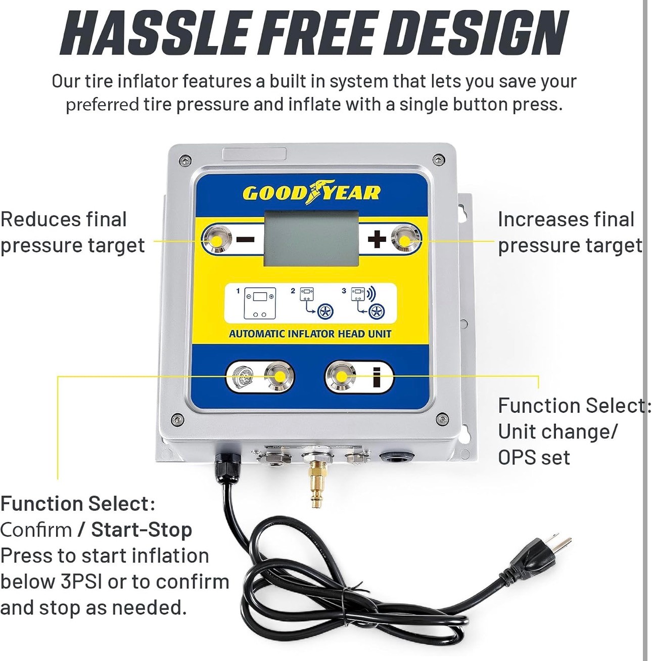 Goodyear Automatic Inflator Digital air Pressure Controller Hose - photo 4