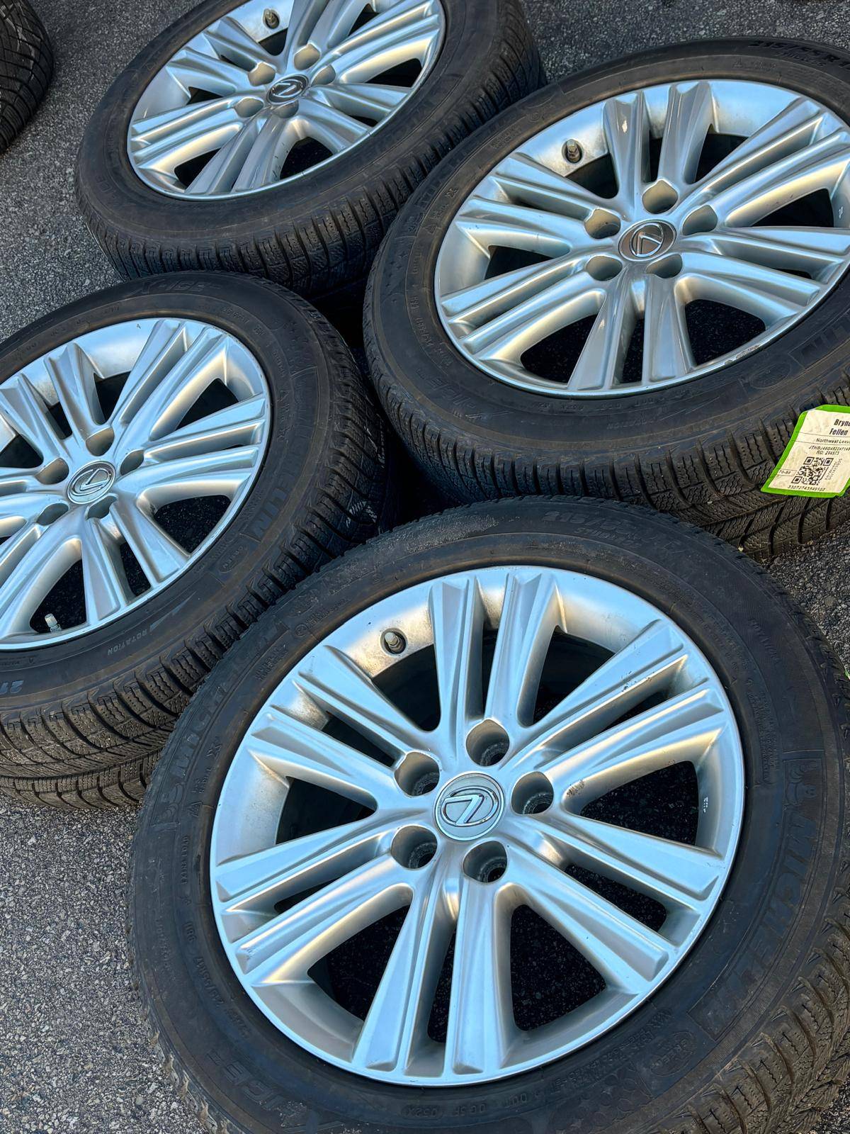 OEM 17”Camry/Lexus ES rims(5x114)+215/55/R17 Michelin snows+TPMS