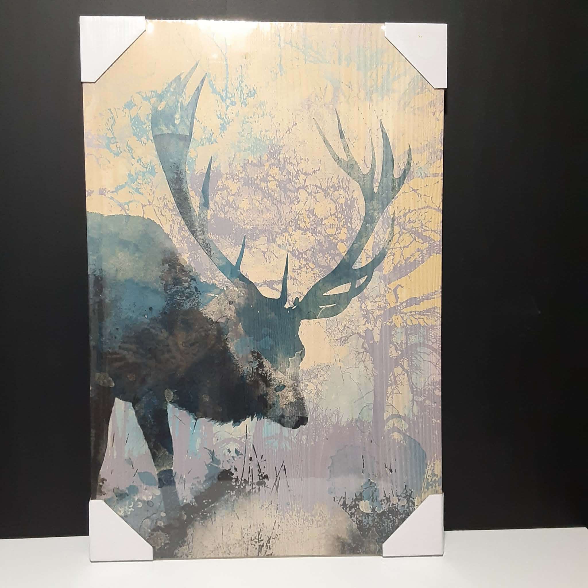 Deer Wall Art Printed on Wood Cabin Cottage Rustic Decor NEW - photo 2
