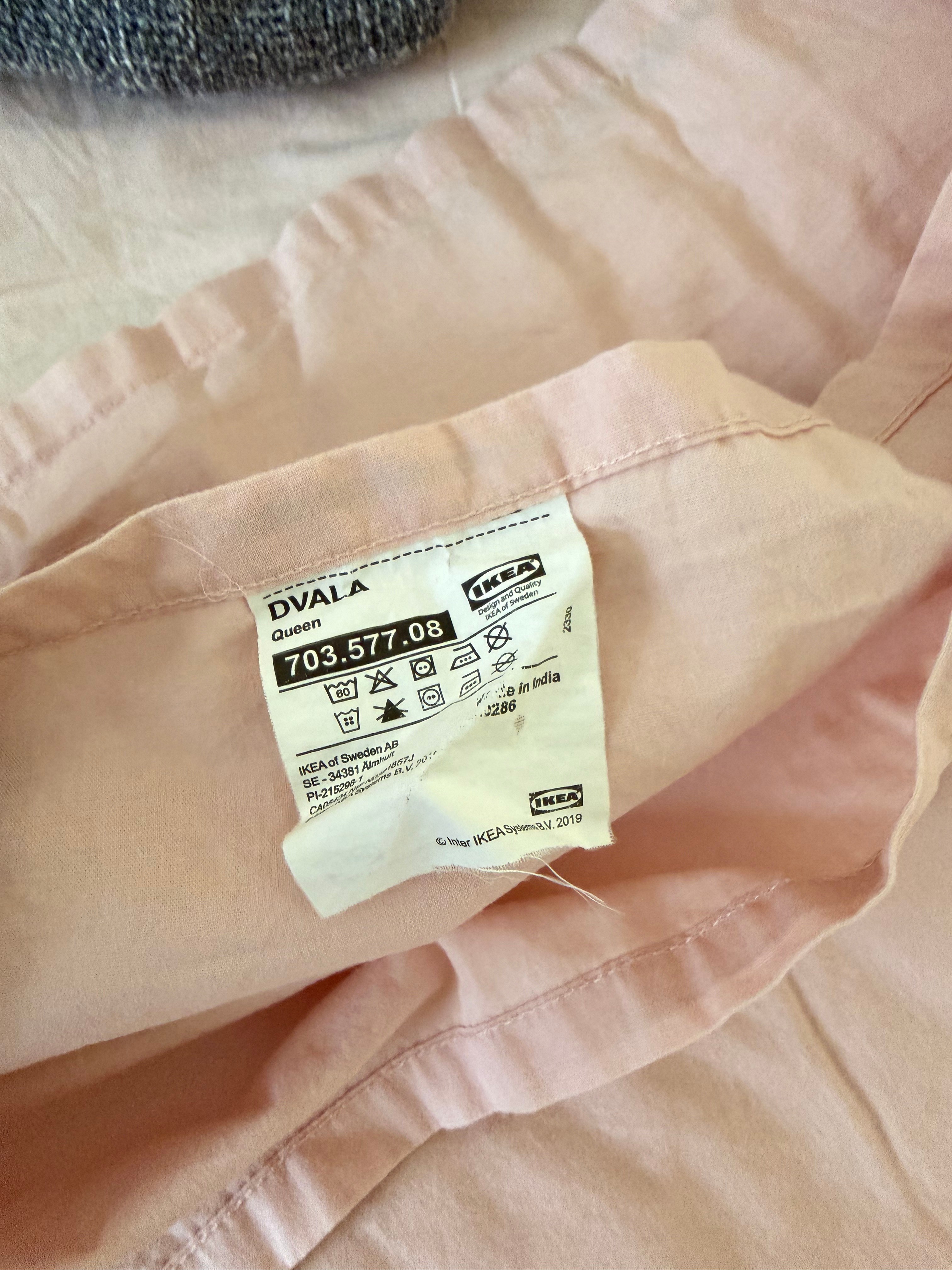 IKEA DVALA Queen Flat Sheet – Light Pink - photo 5