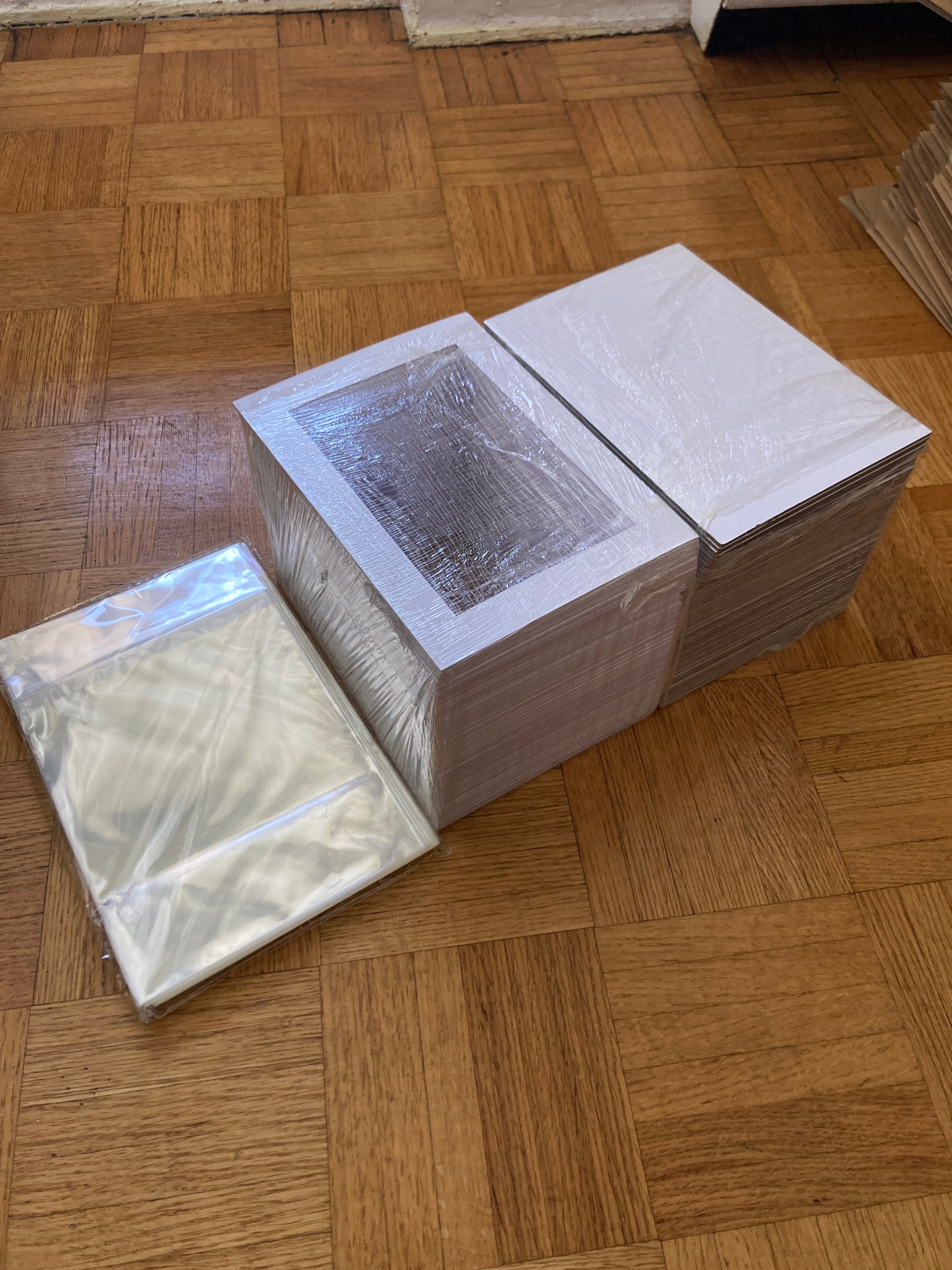 50 Bulk White Picture Frame 5x7” Mats and Backing Boards