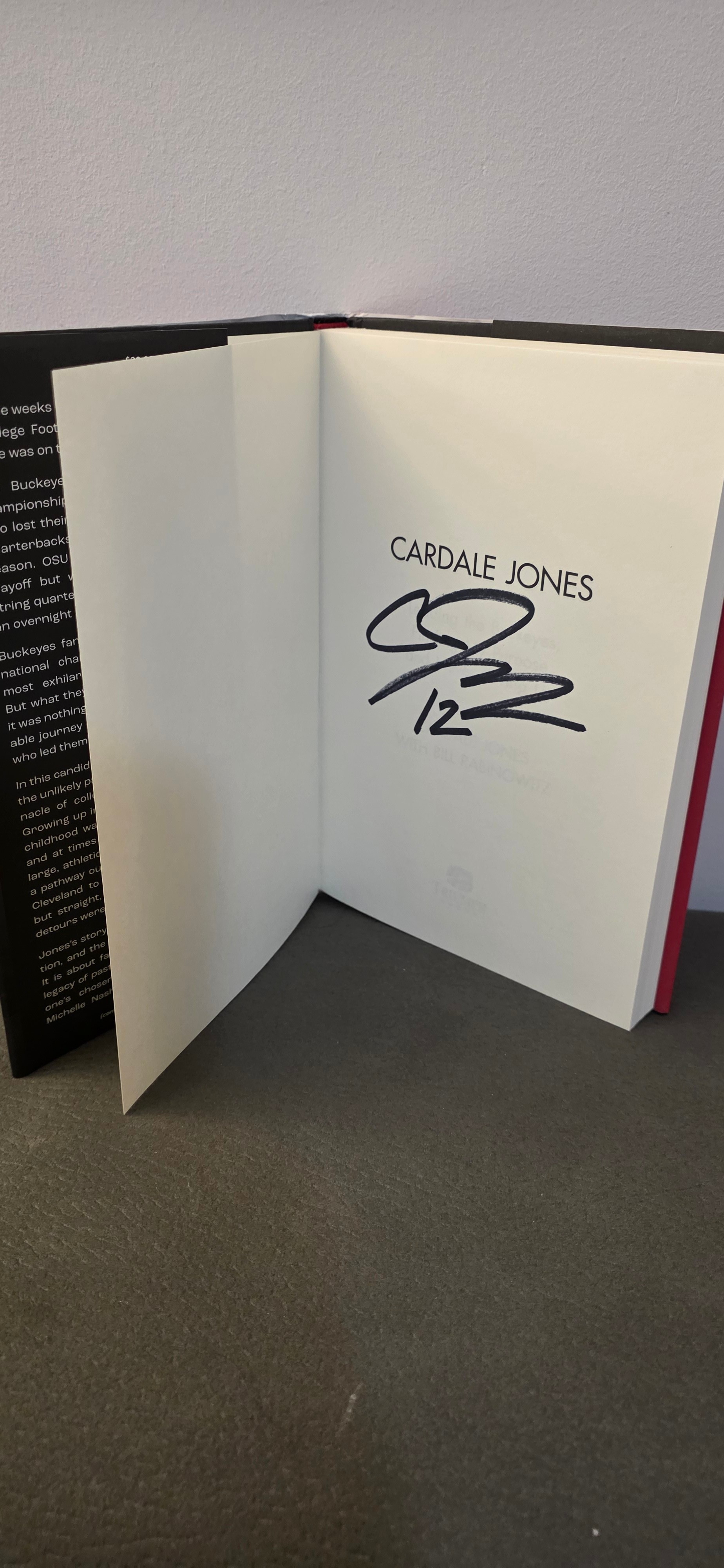 Cardale Jones Signed Book First Edition - photo 2