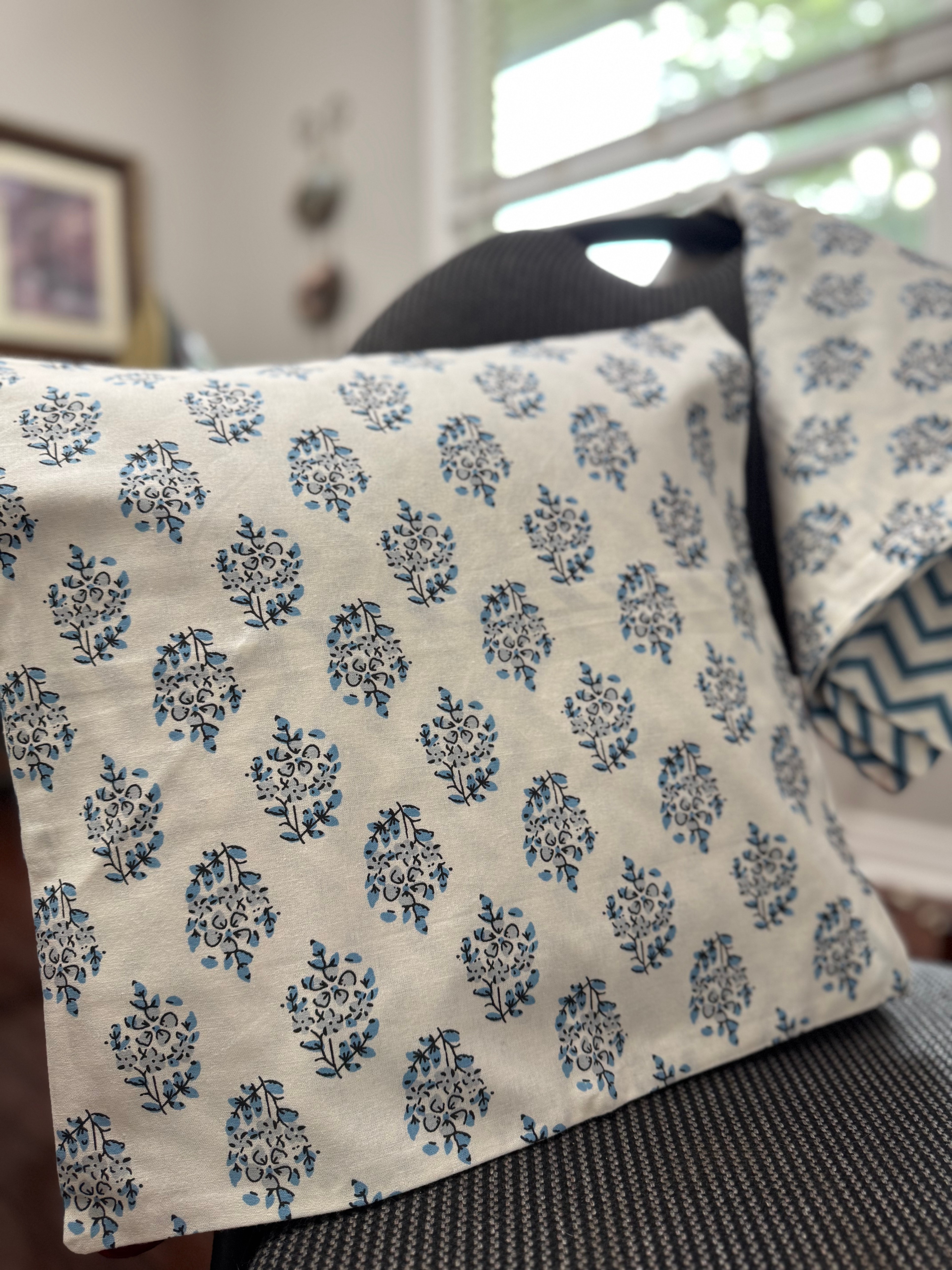 Set of 5 • New Cotton Reversible Cushion Covers • Steal Deal - photo 2