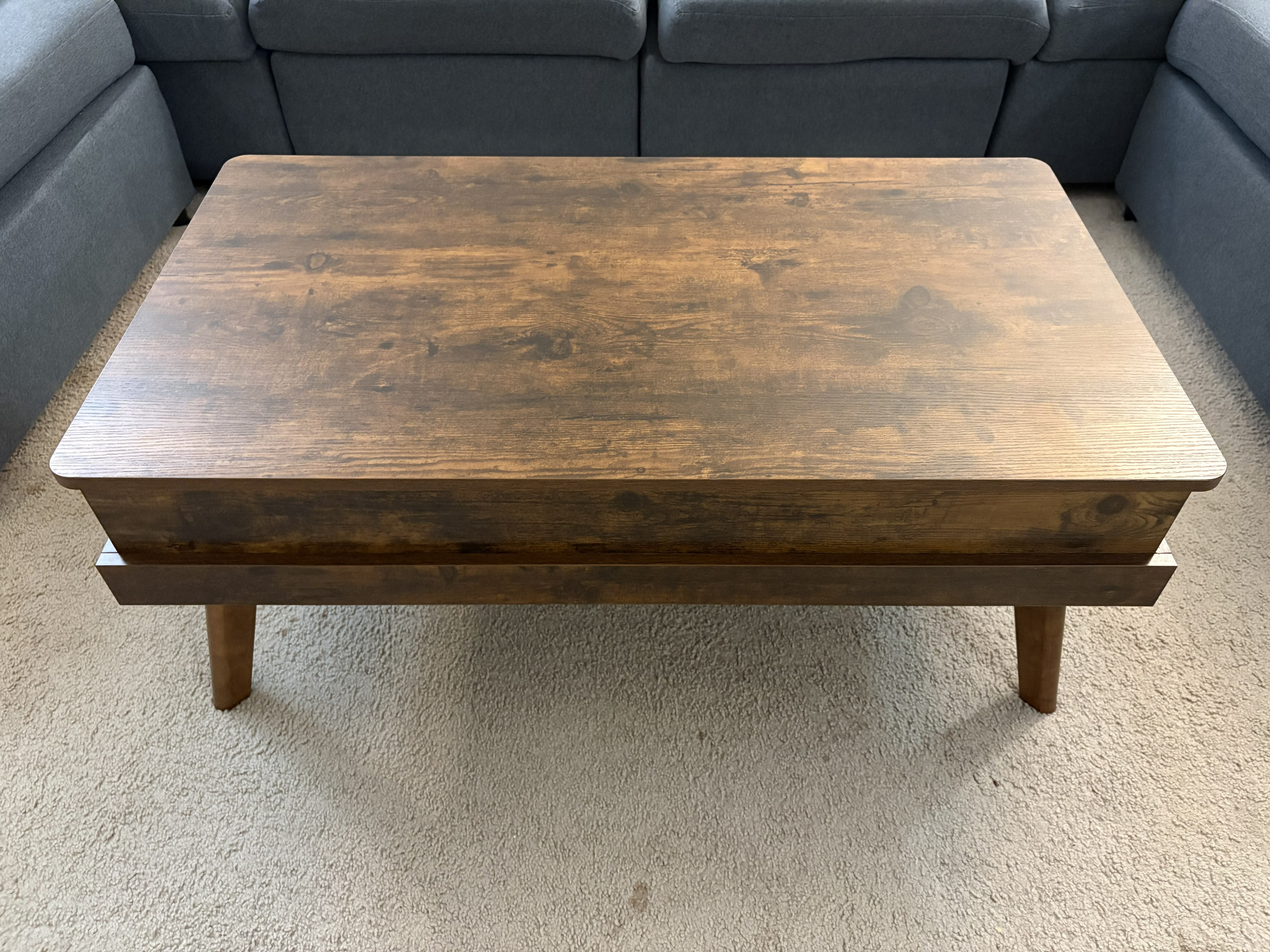 Lift-Top Coffee Table with Hidden Storage