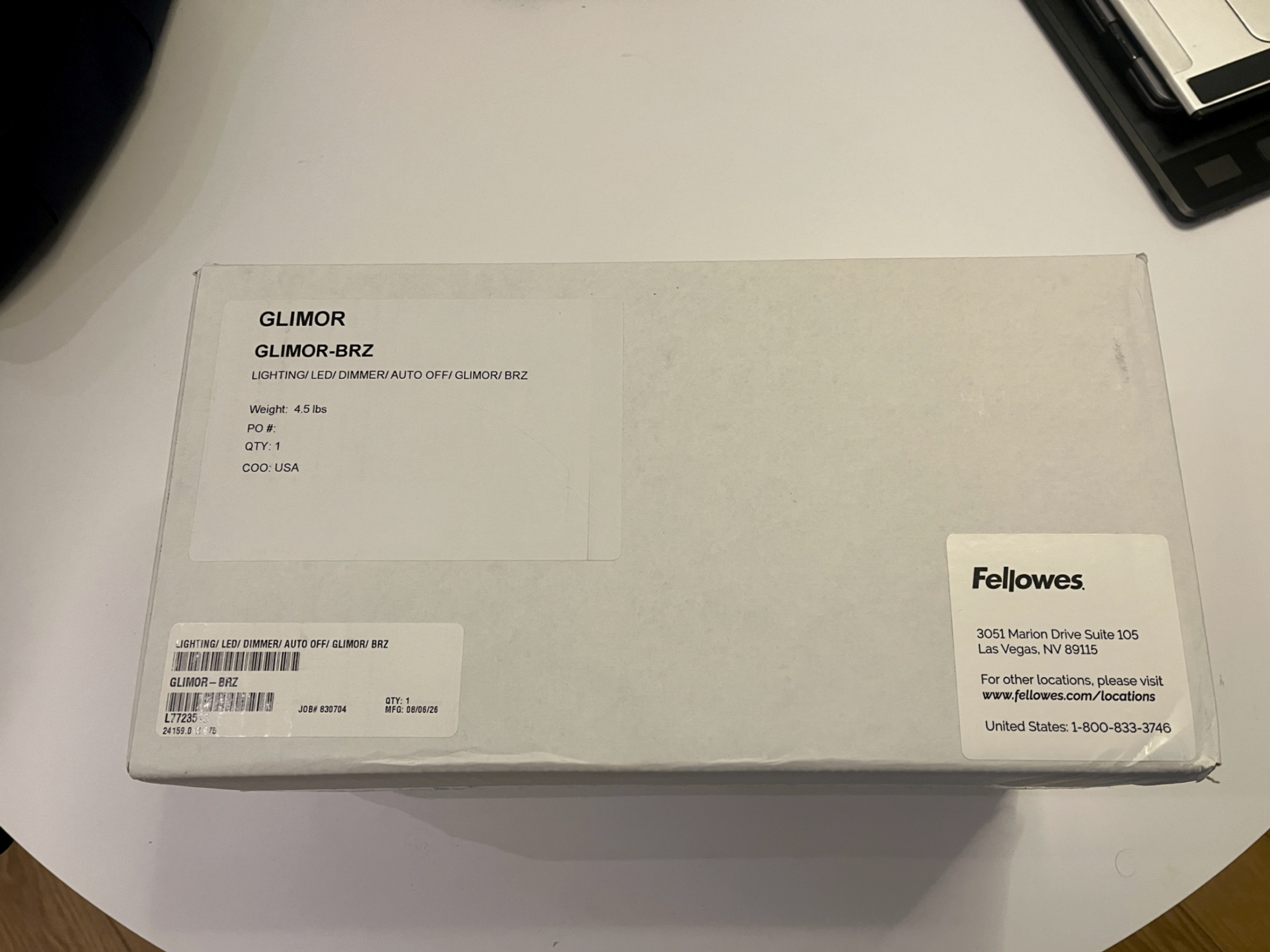 Fellowes Glimor LED Table Lamp — Brand New in Box (Bronze) - photo 3