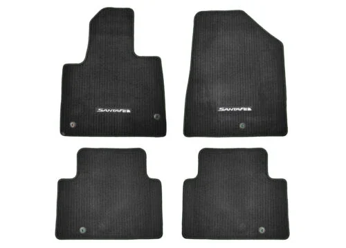 NEW Santa Fe Genuine OEM 4 Piece Floor Mat Set - Black