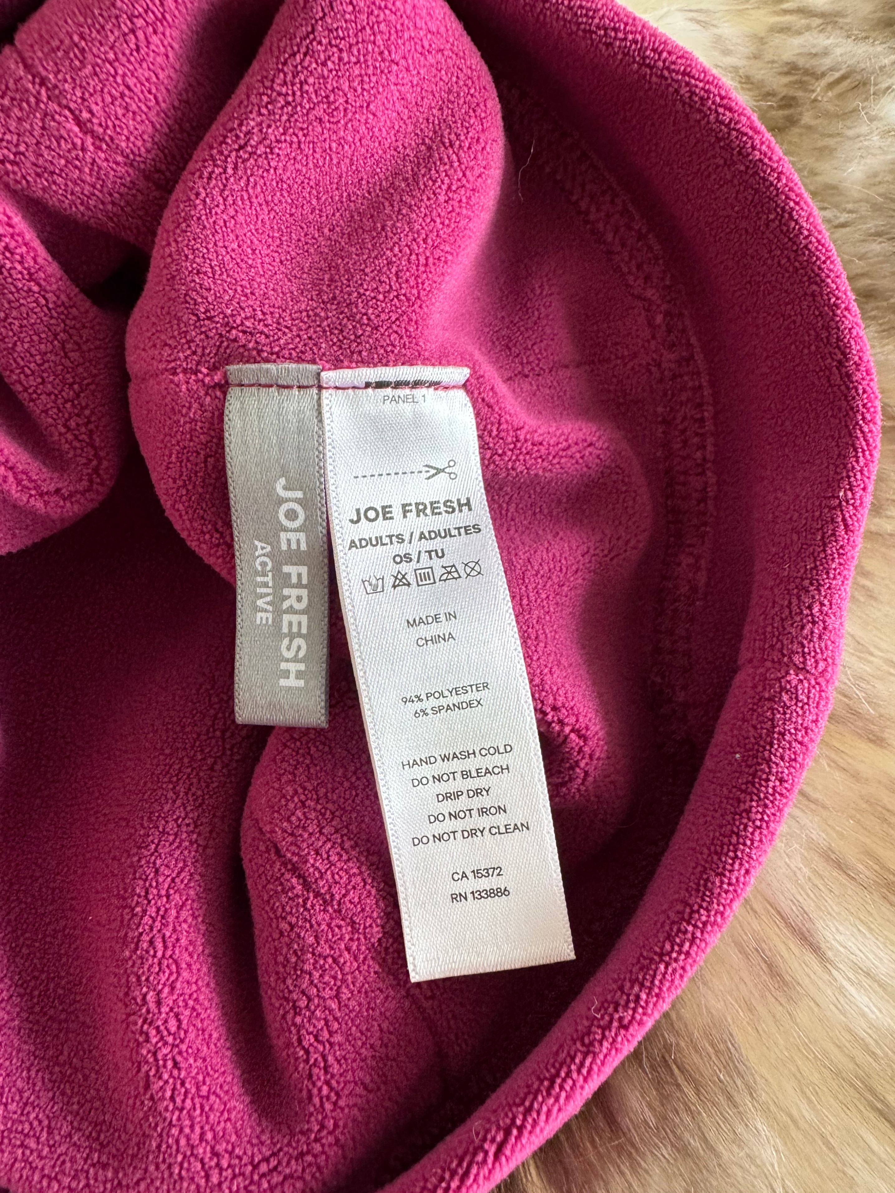 Joe Fresh Active Fuchsia Beanie and White Bucket Hat - photo 2