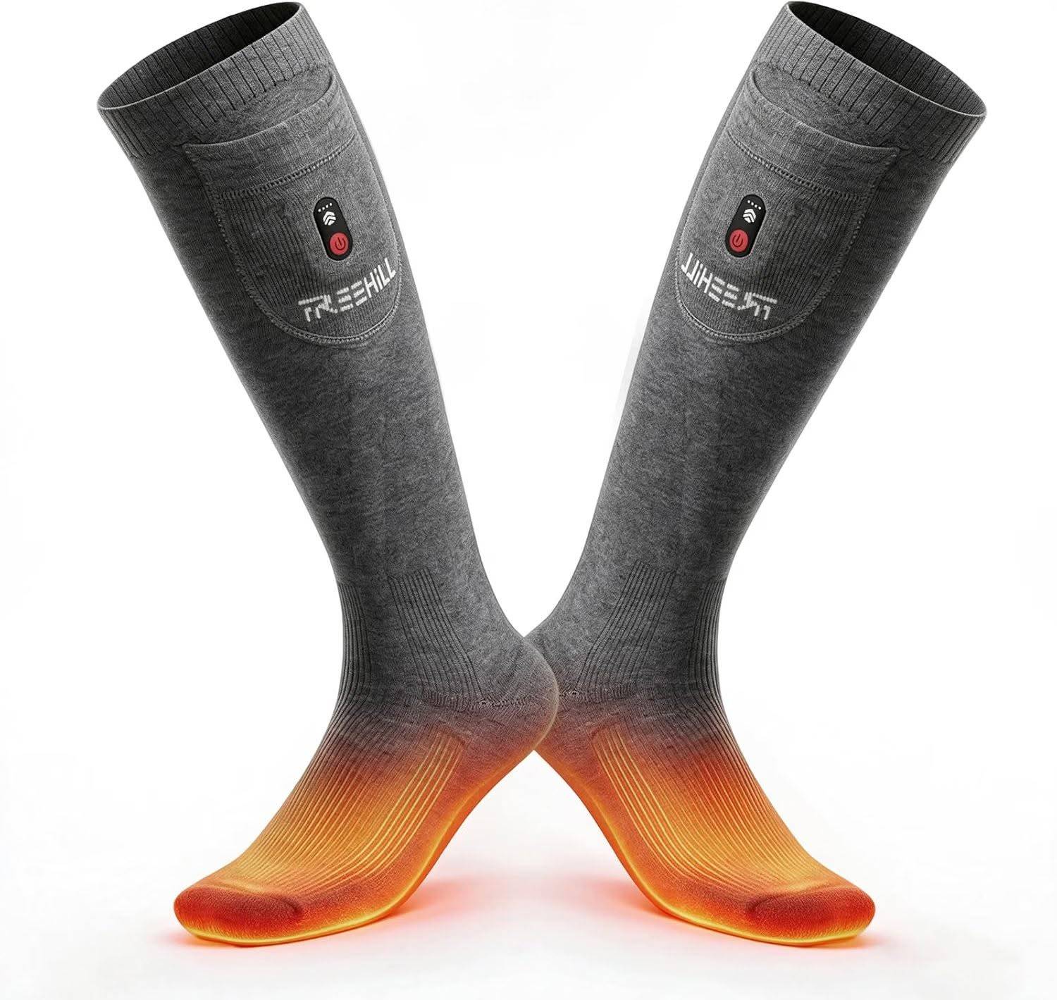 FREEHILL 7.4V Ultimate Wool Heated Socks for Men Women/16H Bat
