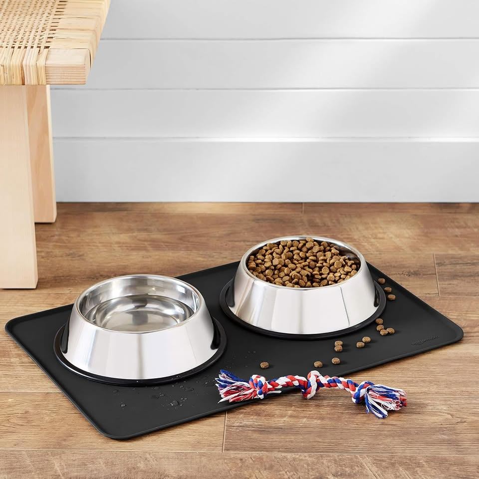 Amazon Basics Waterproof Anti-slip Silicone Pet Food Mat