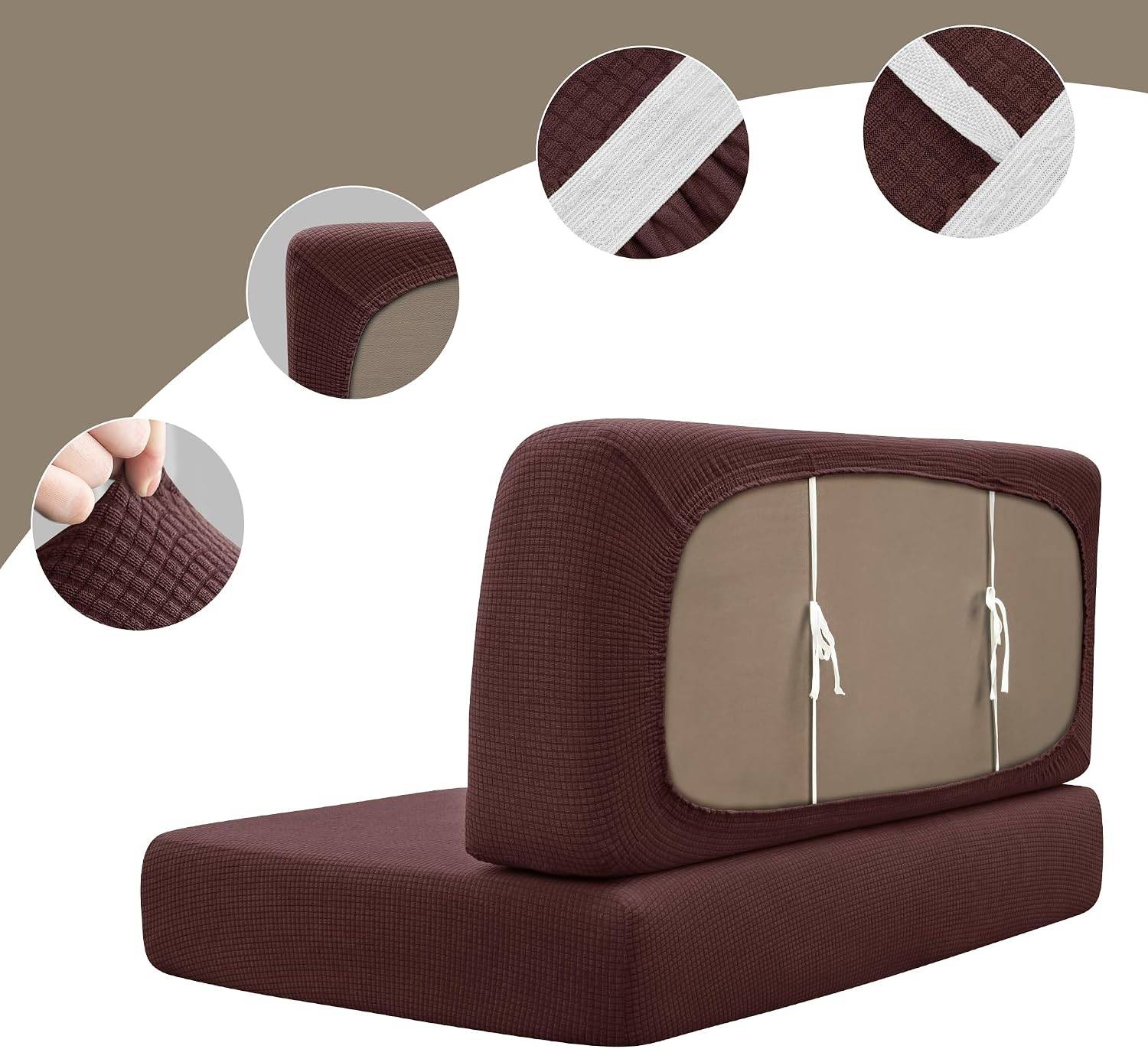 Stretch RV Dinette Cushion Covers – Backrest & Bench Set - photo 3