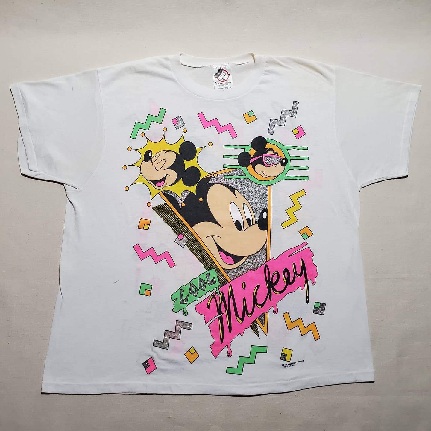 Vintage 80s Cool Mickey Double Sided T-Shirt