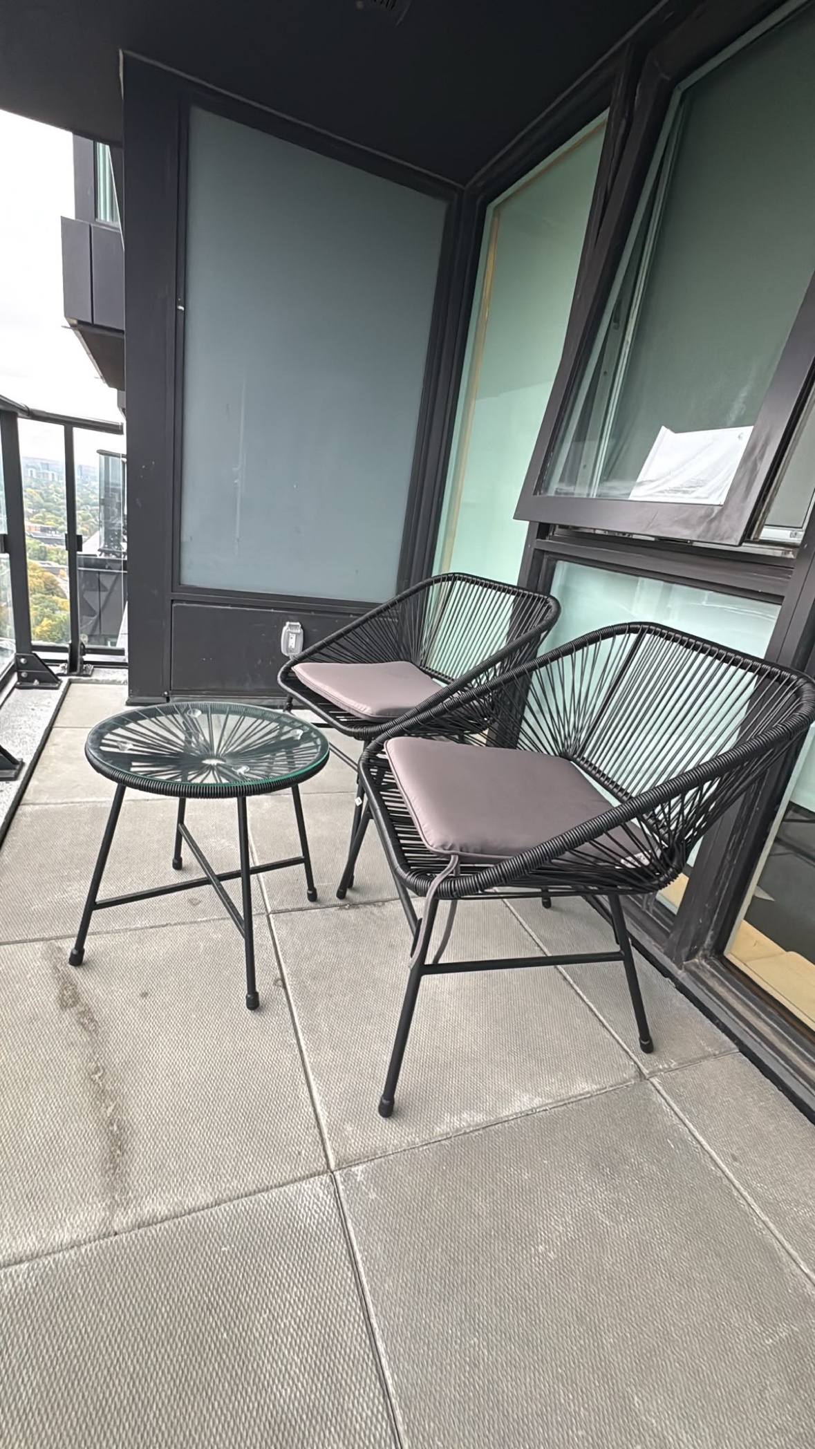 Outdoor Patio Set - 2 Chairs + Side Table