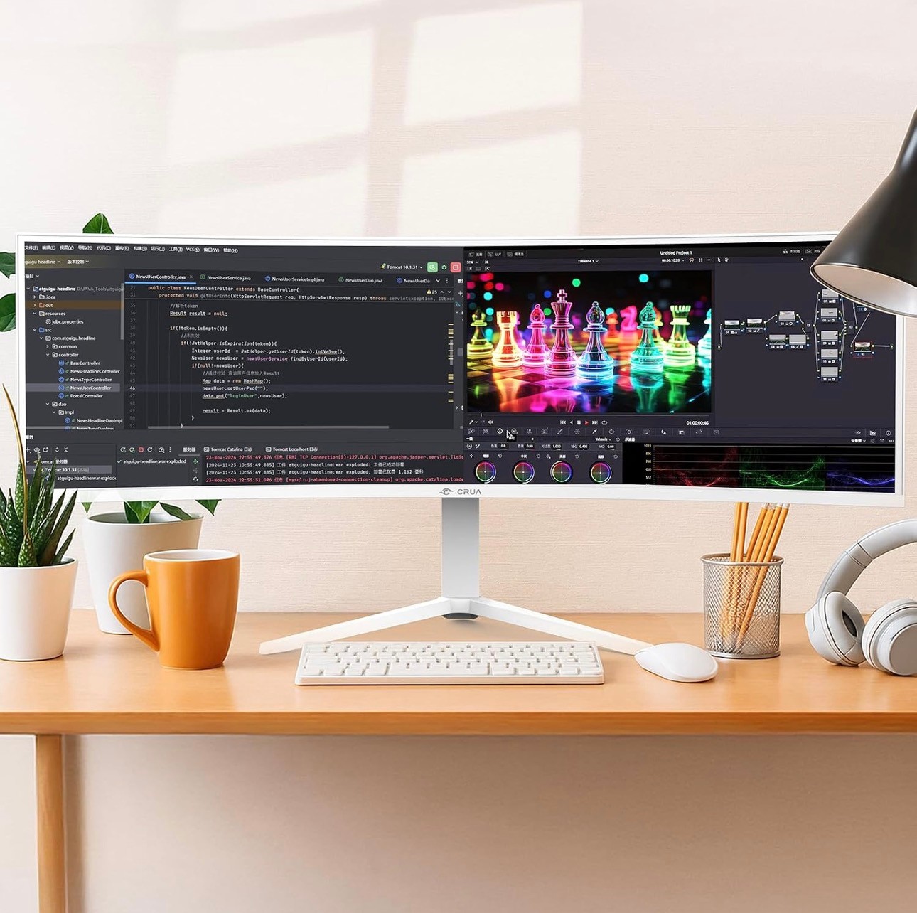 NEW: CRUA 49" DQHD 5120x1440 Ultrawide Curved Computer Monitor