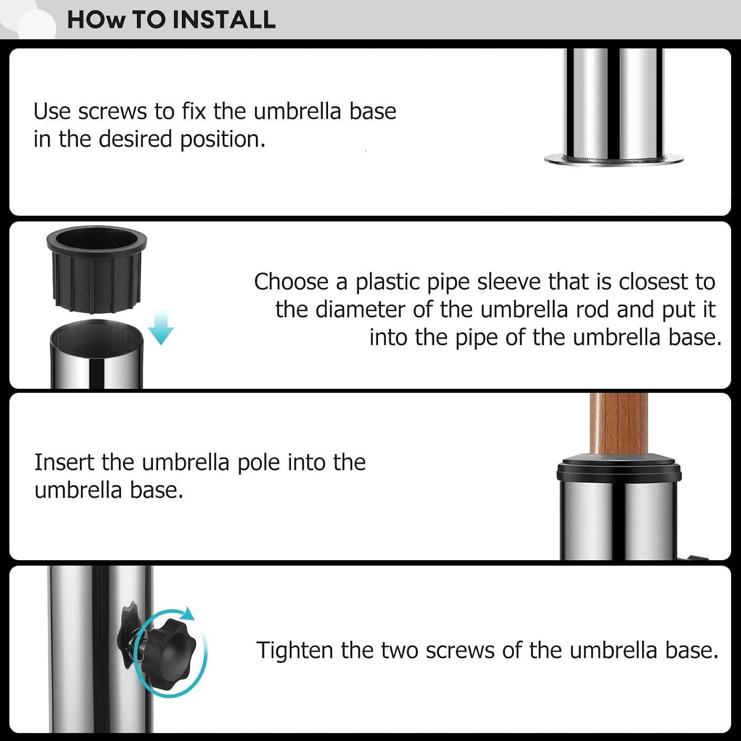 Universal Stainless Steel Umbrella Stand Tube - photo 5