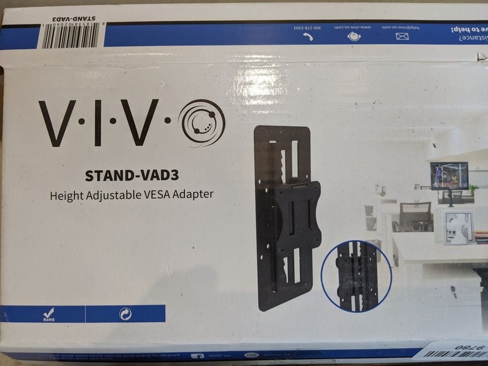 Monitor adapter VESA, VIVO Height Adjustable, 13 to 27 inch - photo 4
