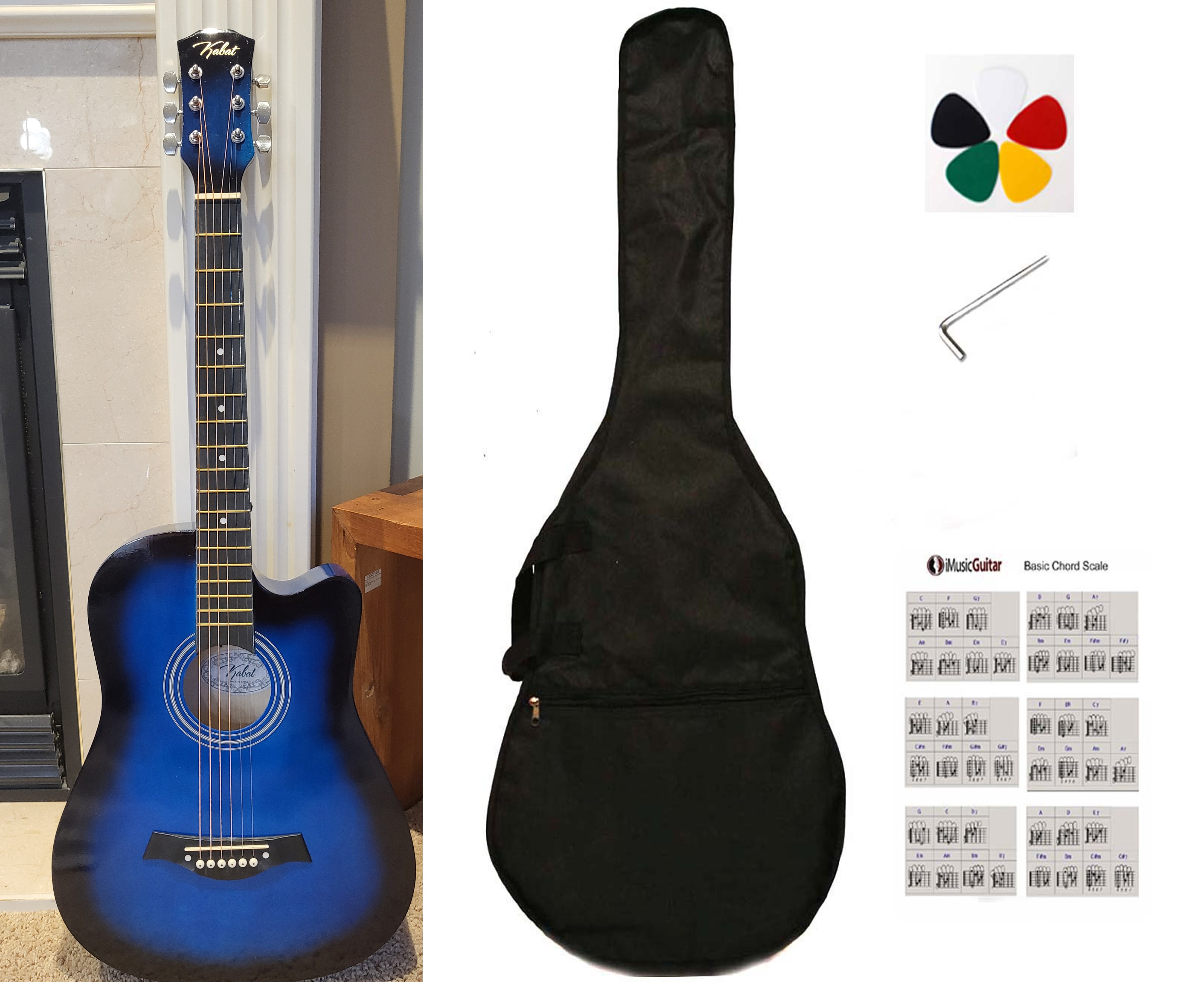 Brand New 38" Purple Acoustic Guitar Perfect for Beginners - photo 2