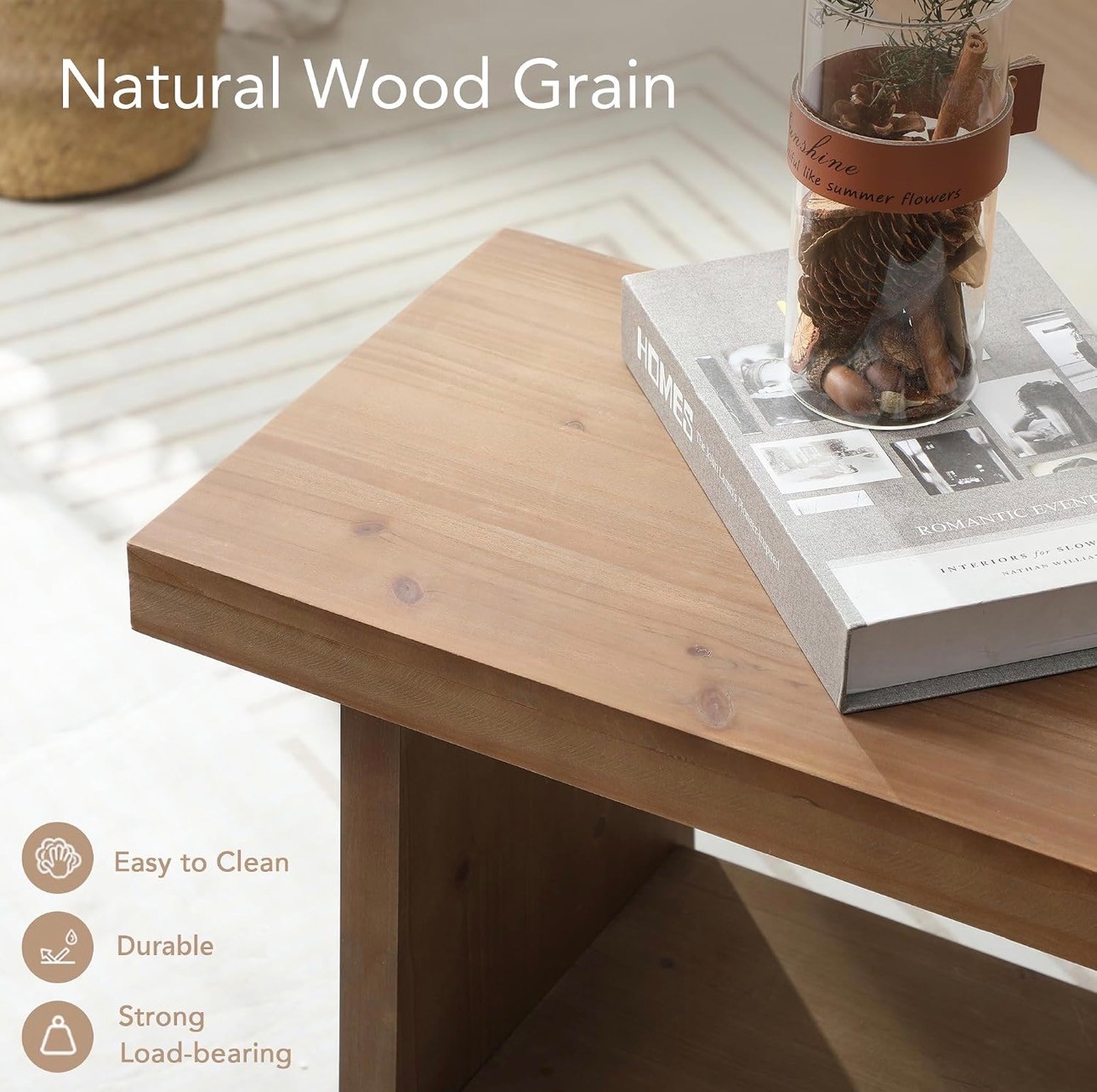 NEW: Entryway Bench 43.3" Indoor Solid Wood Bench - photo 4