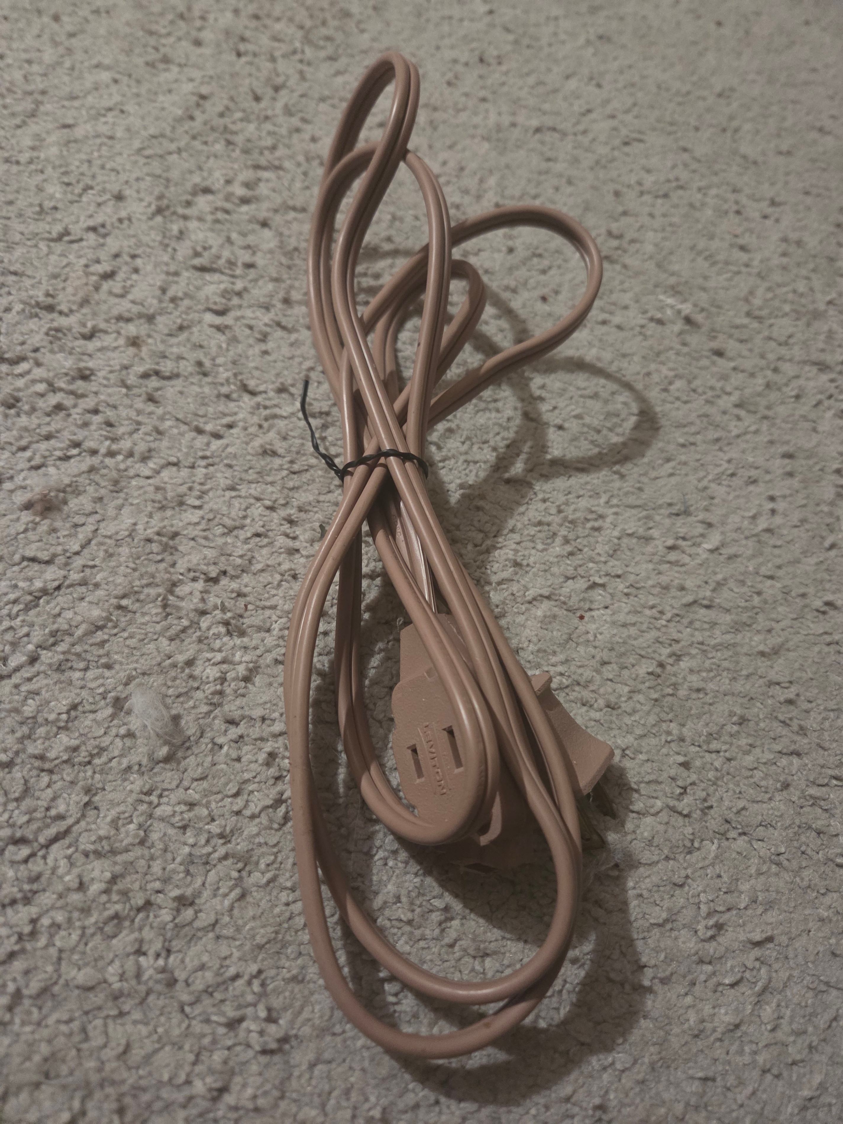 6ft 2-Prong Indoor Extension Cord, 3 Outlets - photo 2