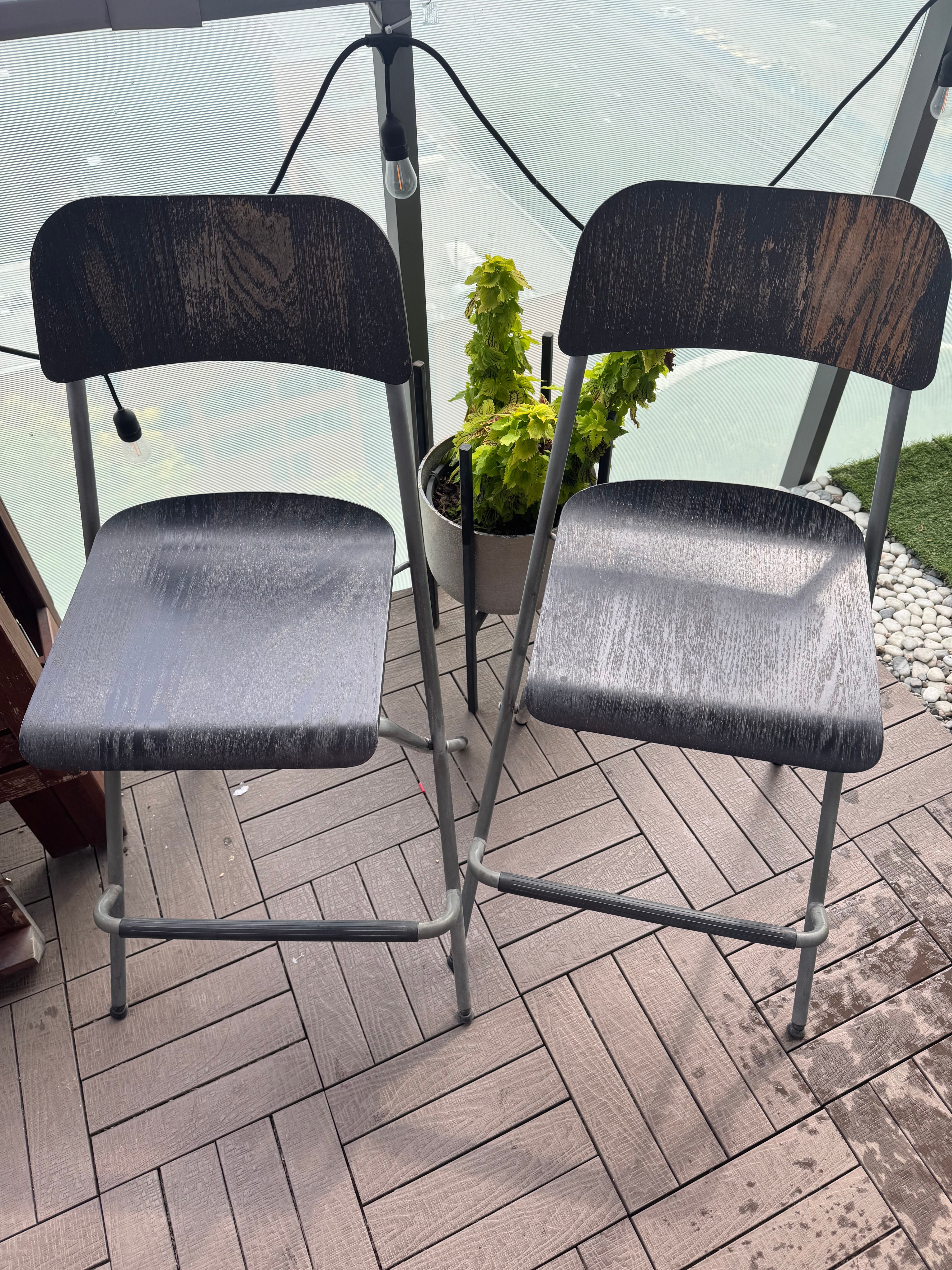 Set of 2 IKEA Folding Bar Stools