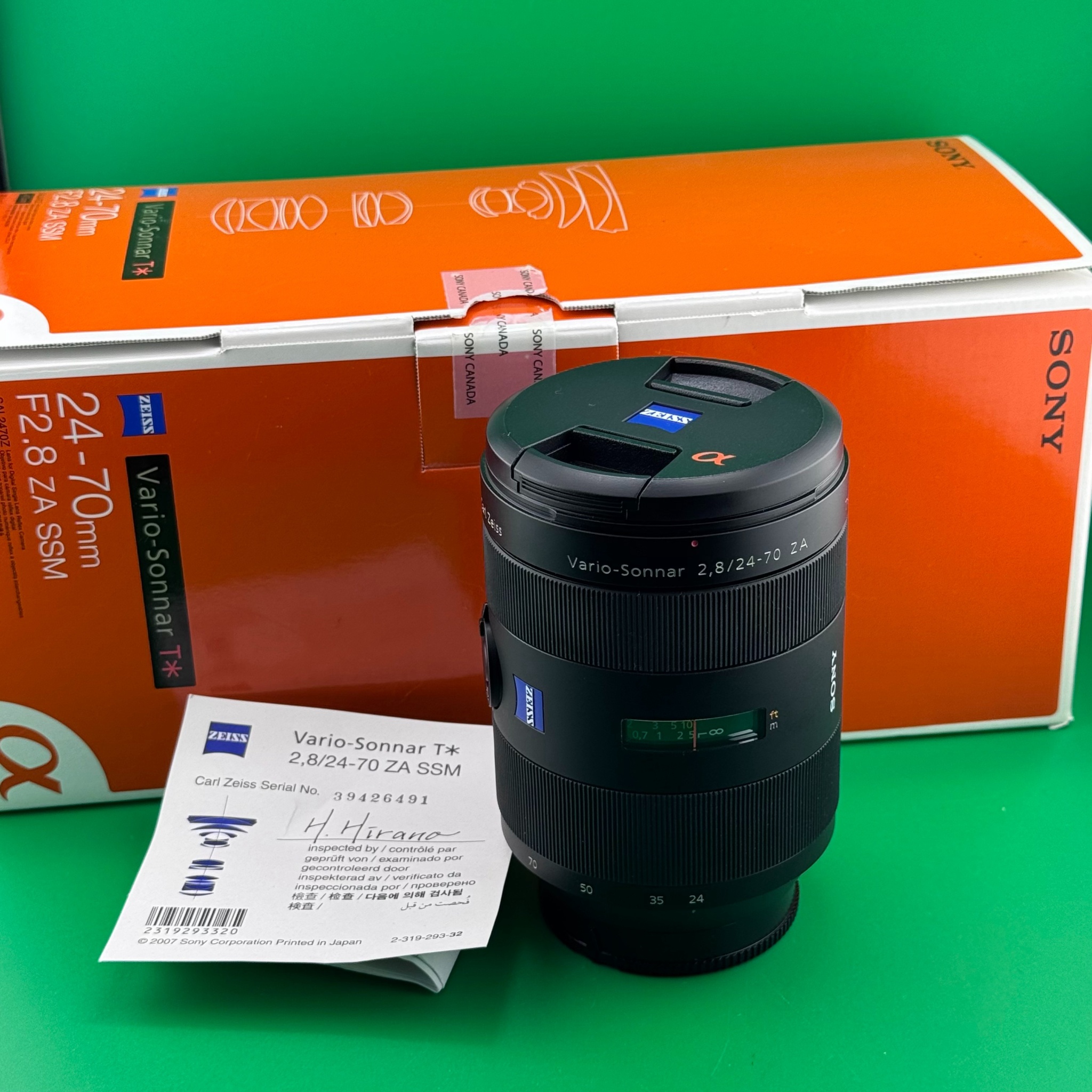 Sony Vario-Sonnar T* 24-70mm f/2.8 ZA SSM (SAL2470Z) - Like New