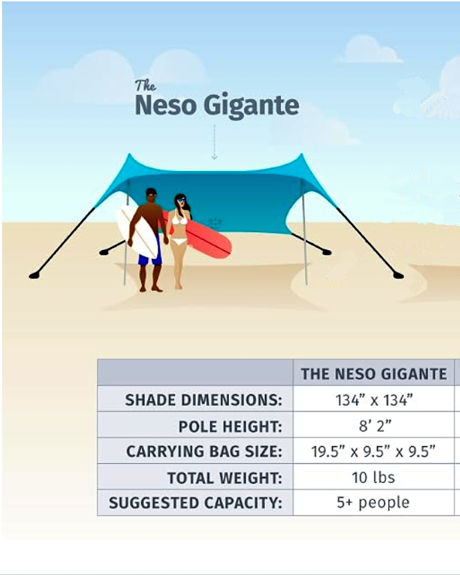 Neso Gigante Beach Tent Fits 5+ People - photo 3