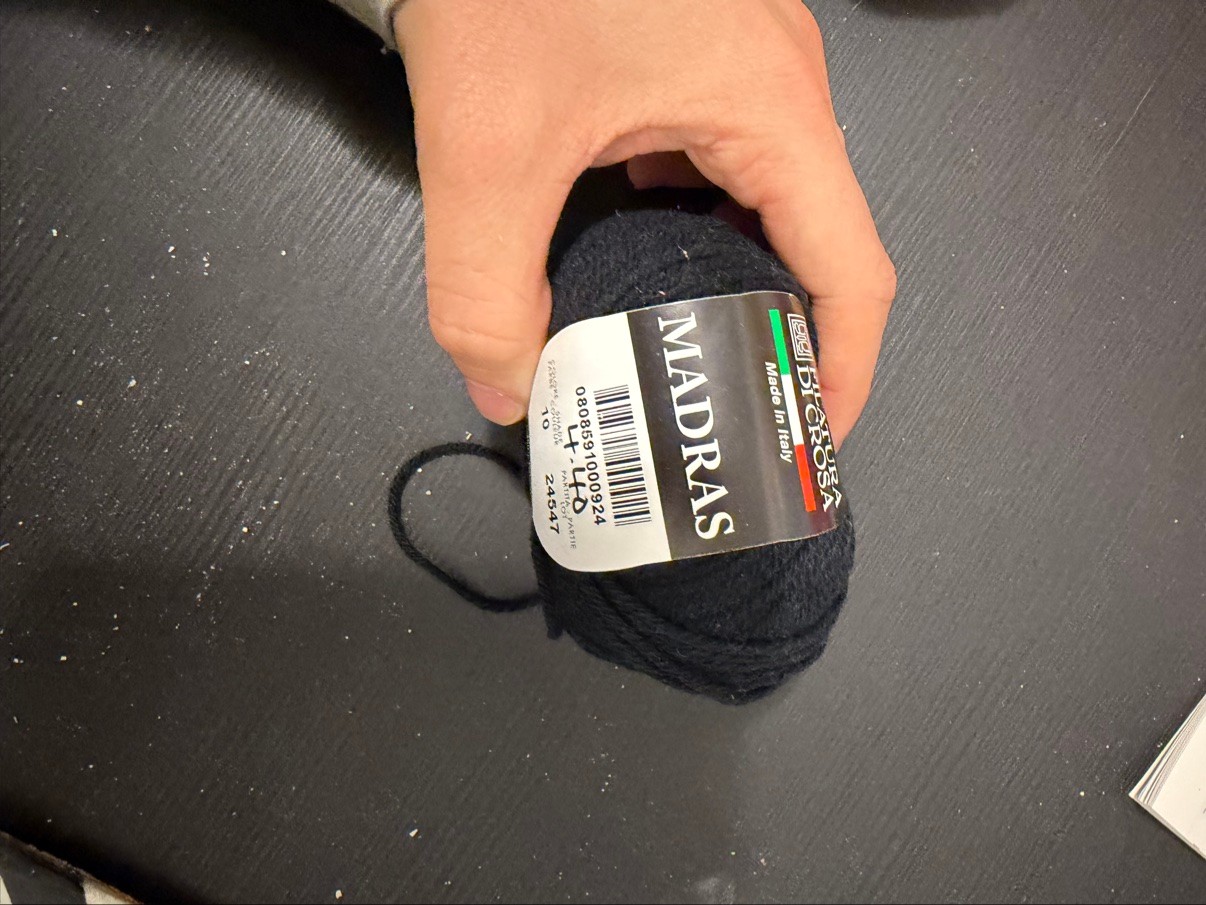 Black Yarn Ball for Knitting/Crochet