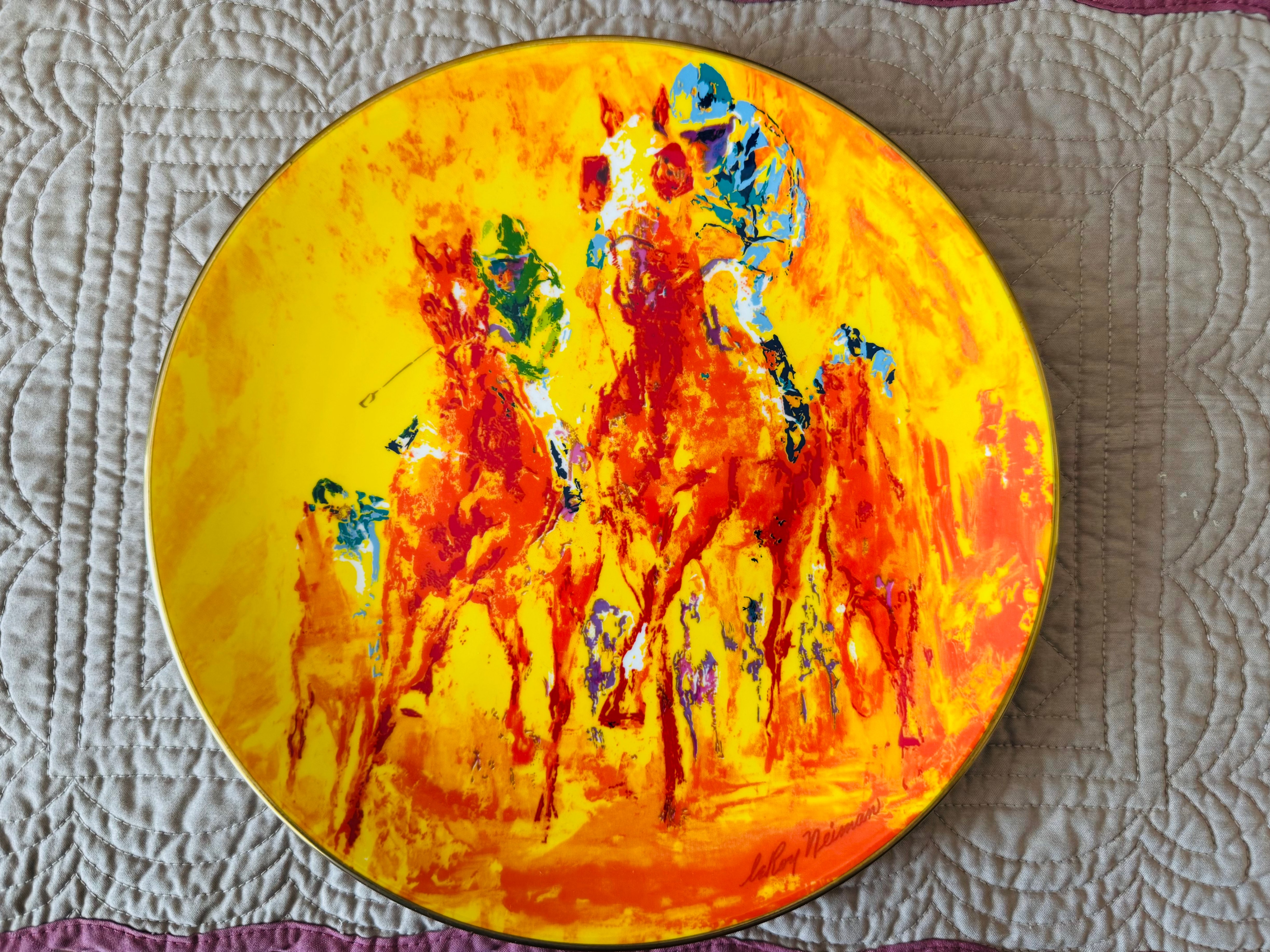 Vintage 1978 LeRoy Neiman "Winning Colors"  Plate No. 4588