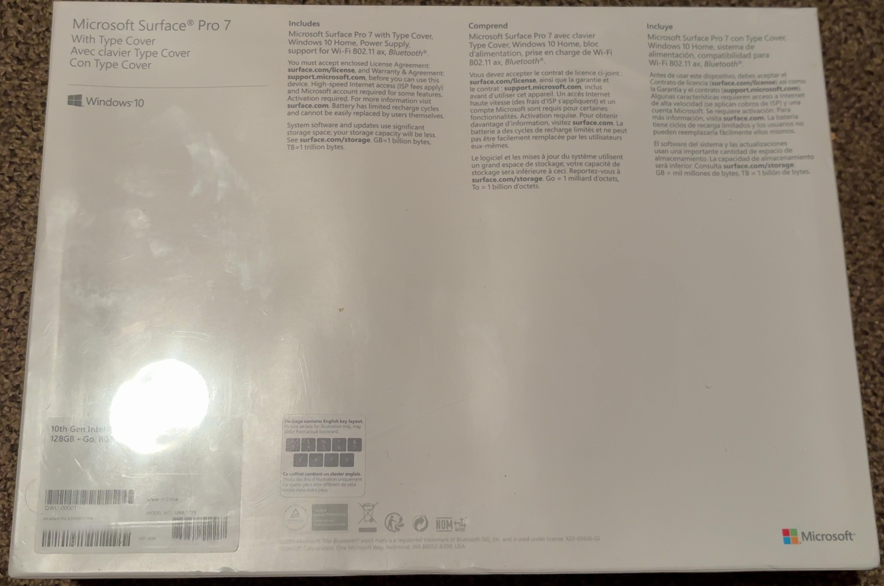 New Sealed Surface Pro 7 i5 128GB w/ Type Cover + Surface Dock 2 - photo 2