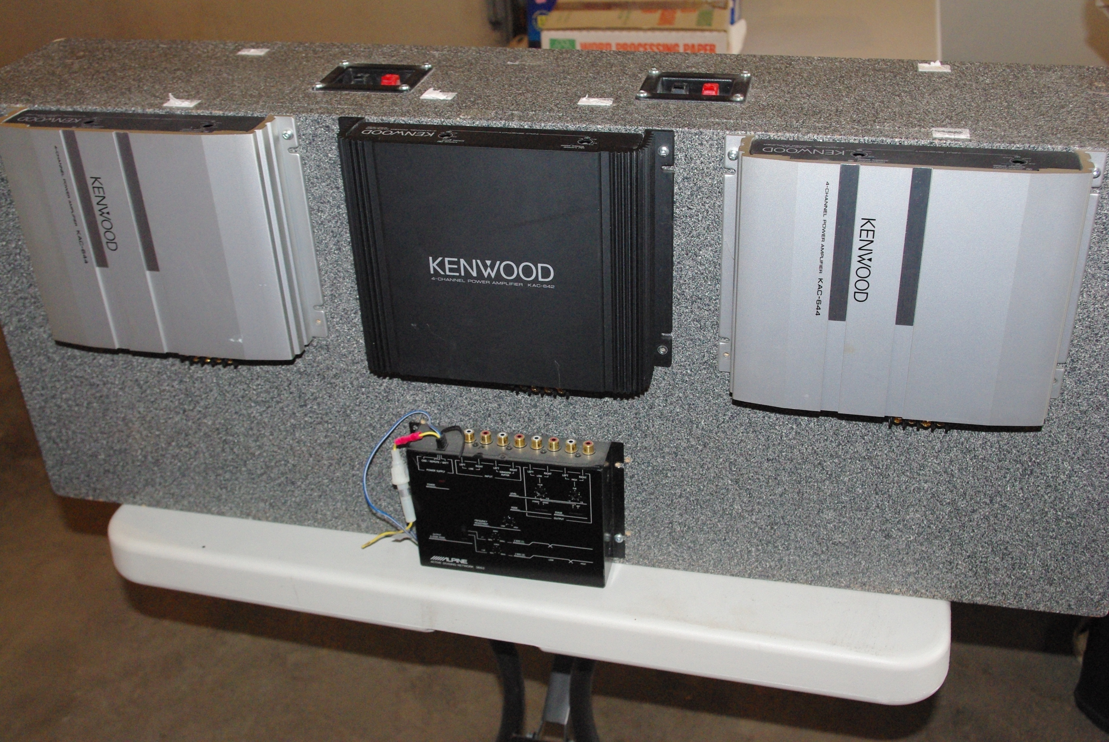 Subwoofer, Amplifier, Crossover and Enclosure Audio Setup