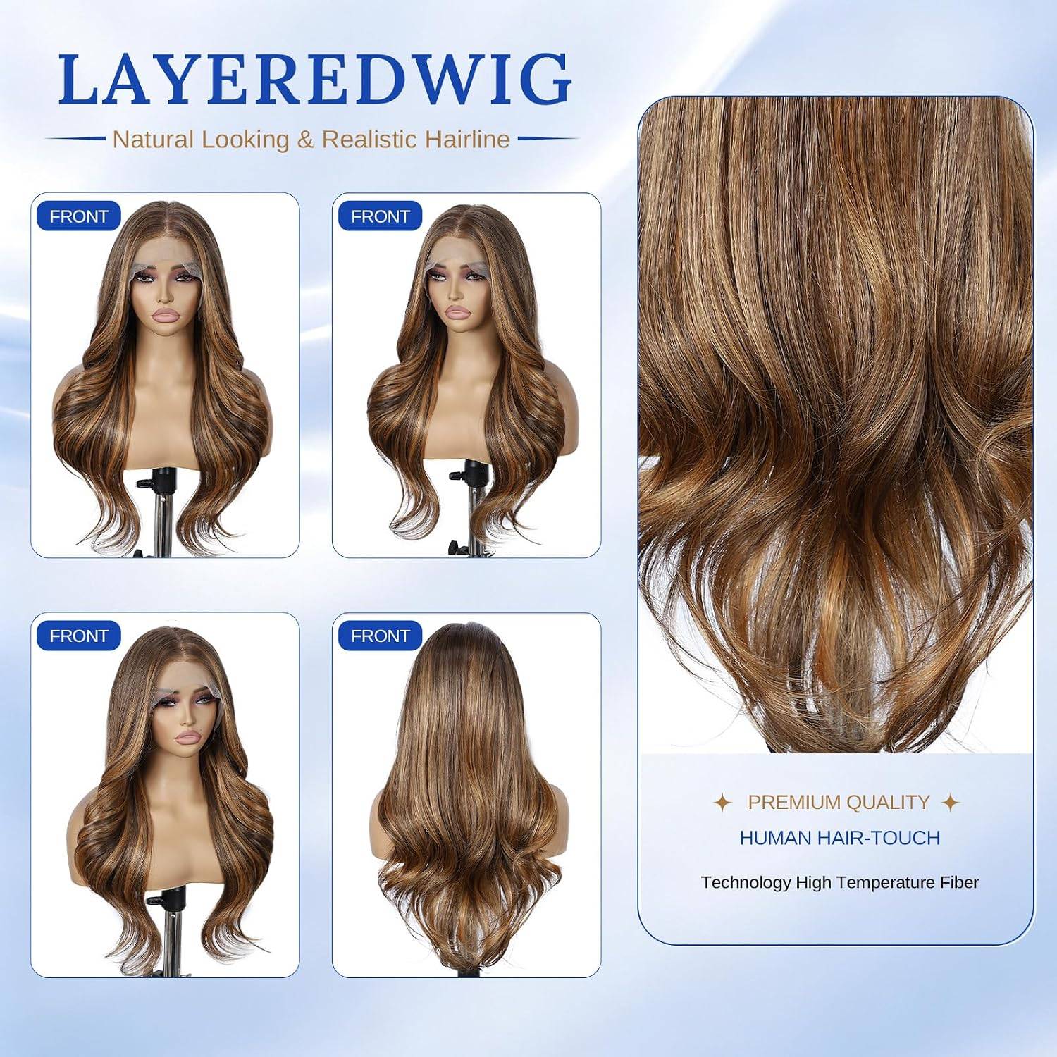 NEW~ 26" Brown Layered Blowout Lace Front Wig – 13x6 - photo 2