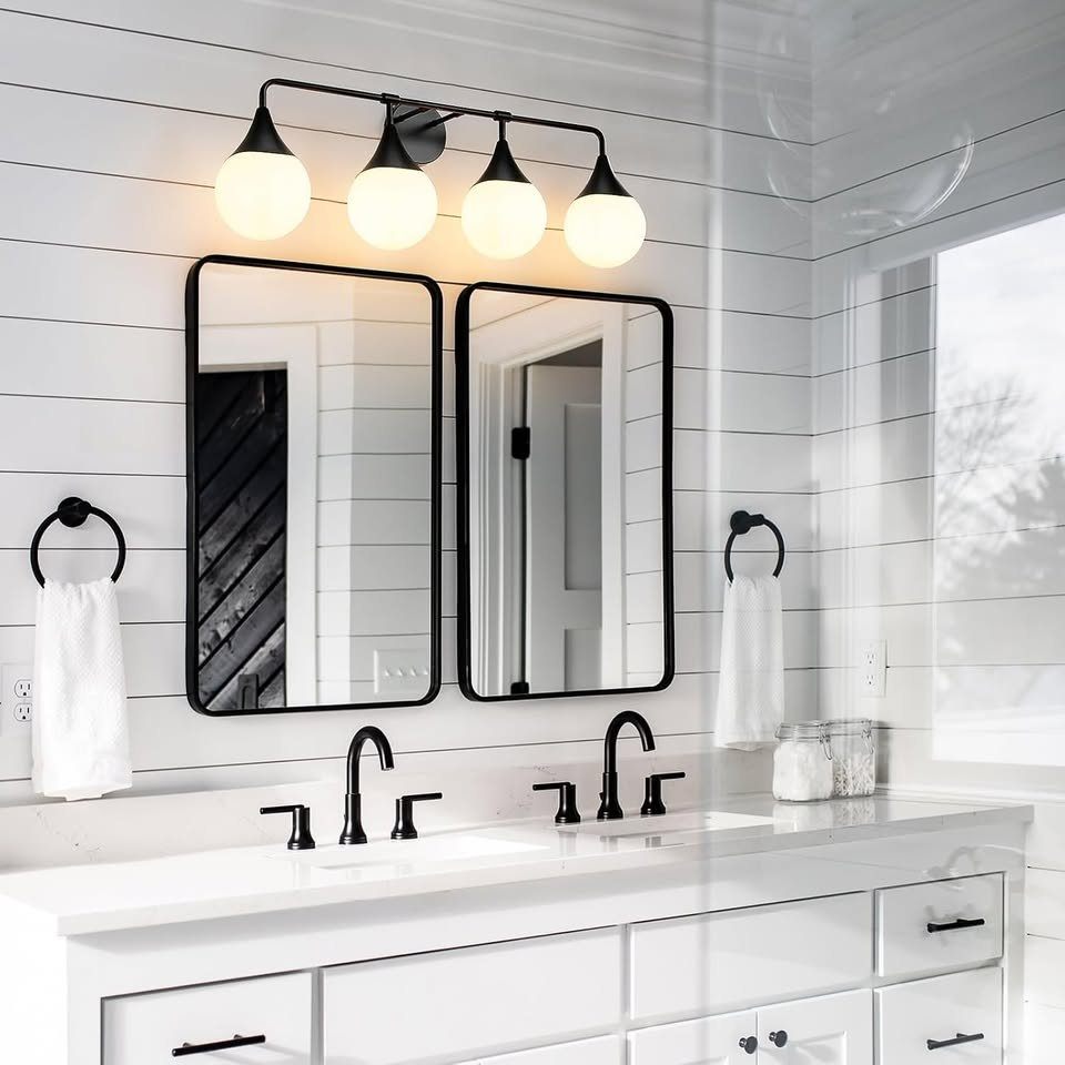 New Bathroom Vanity Light Fixtures, 4-Light Modern, E26 Base - photo 2