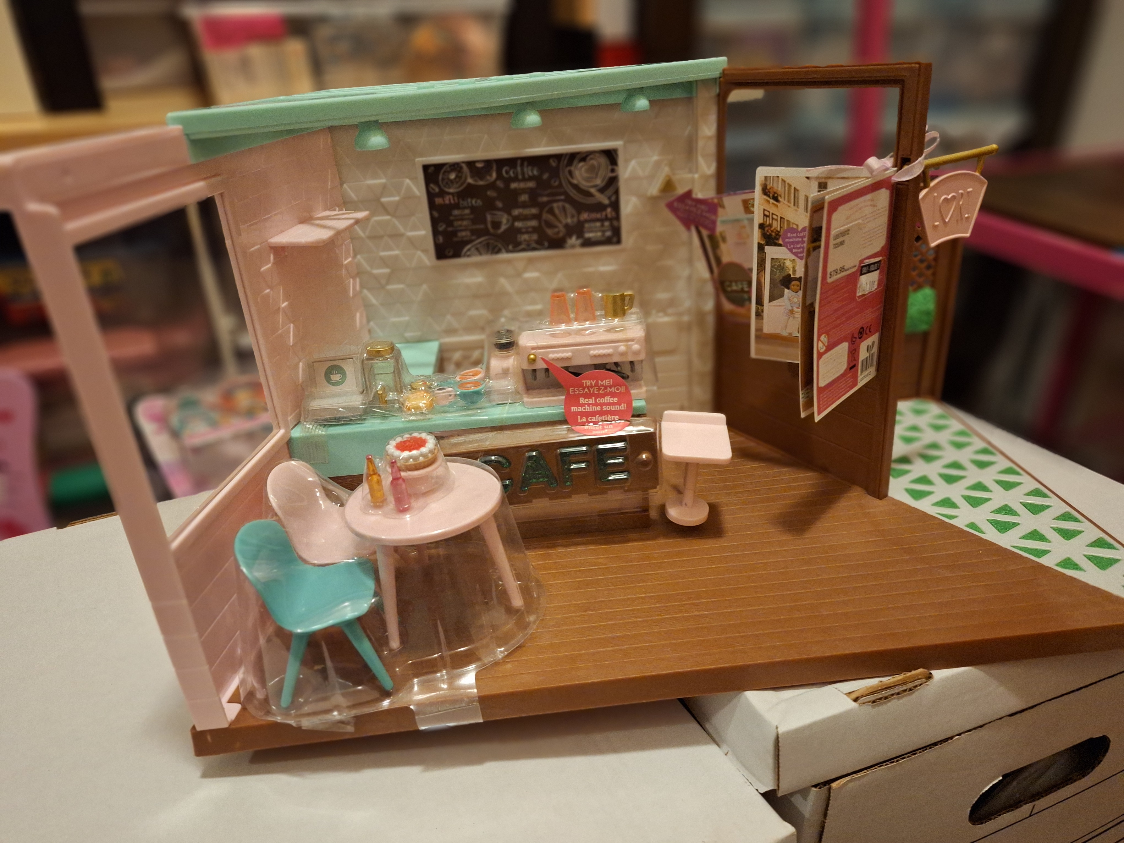 Brand New Lori Local Cafe & Terrace Doll Cafe Playset