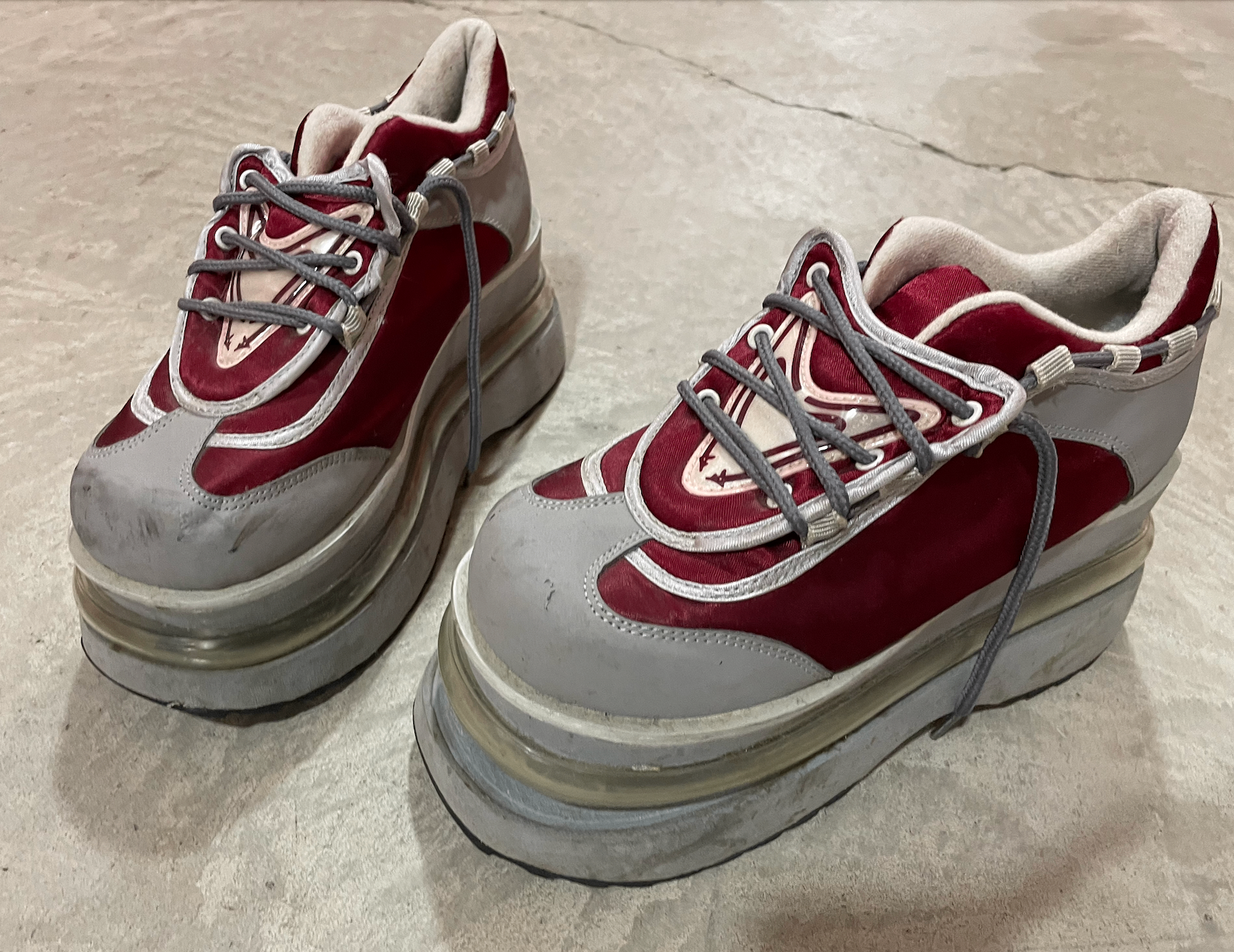 Women's Size 7 Platform Retro Sneakers/Shoes - photo 2