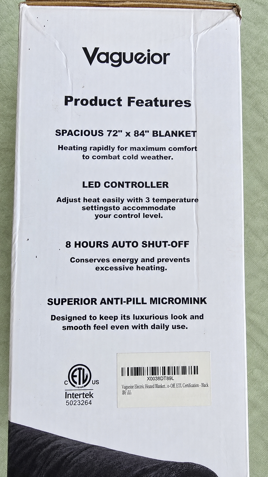 Vagueior Plush Electric Heated Throw Blanket (72" x 84" - photo 3