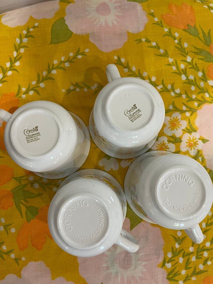 Corelle Corning Ware flower teacups x4 - photo 4