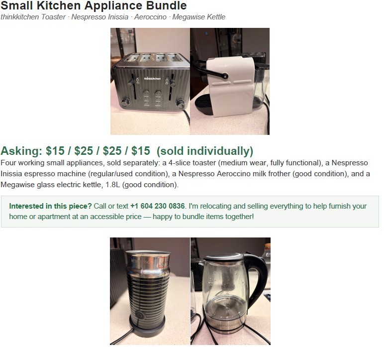 Toaster, Nespresso, Aeroccino, Megawise Kettle