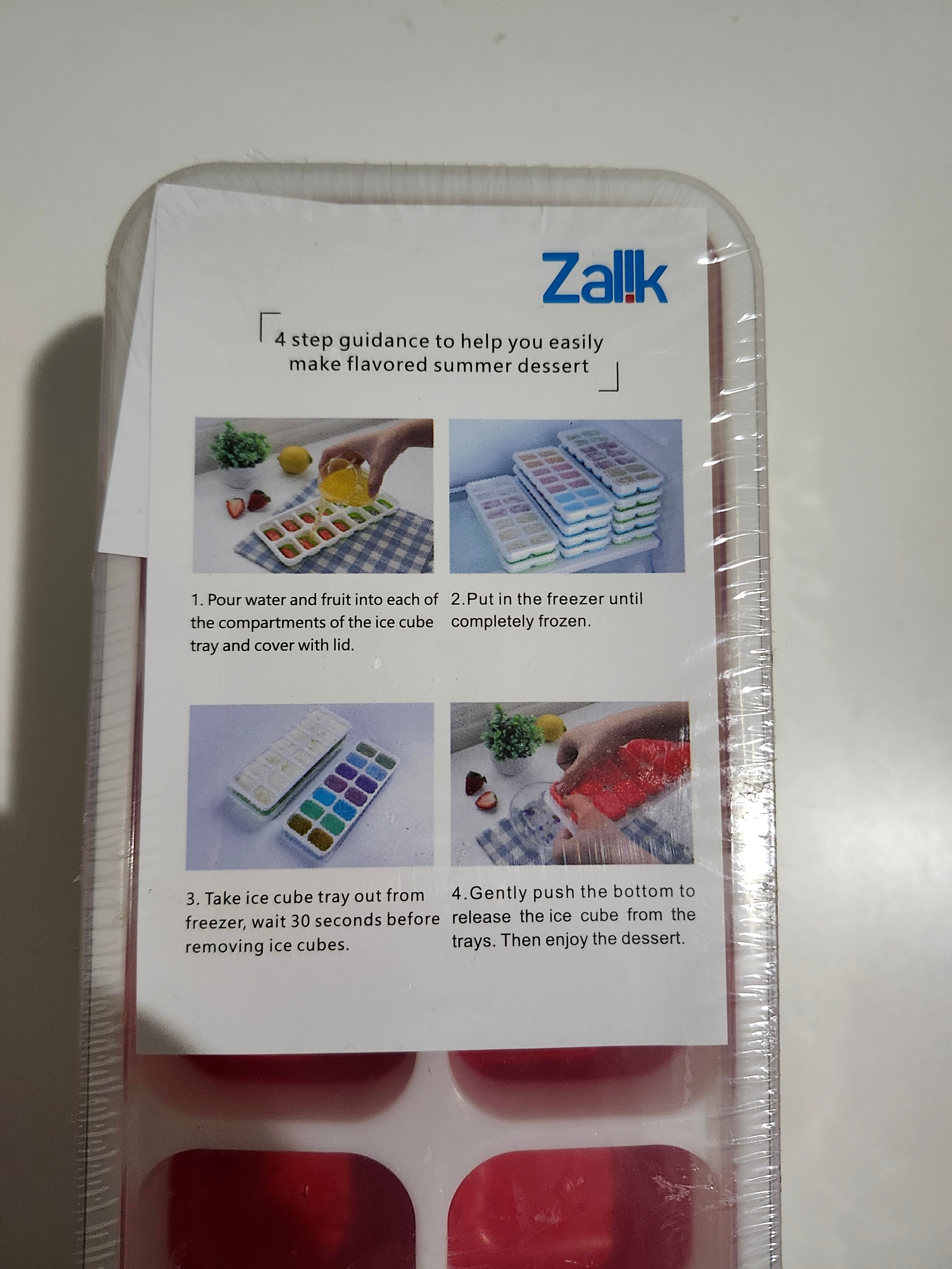 Ice Cube Trays, Brand New, Flexible Silicone Bottom, ZALIK - photo 3