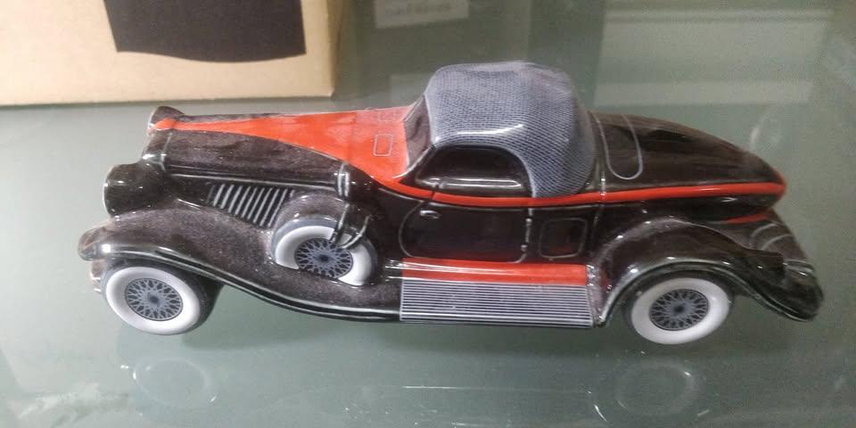 Vintage Avon Black 1932 Auburn Boattail Speedster Handcrafted