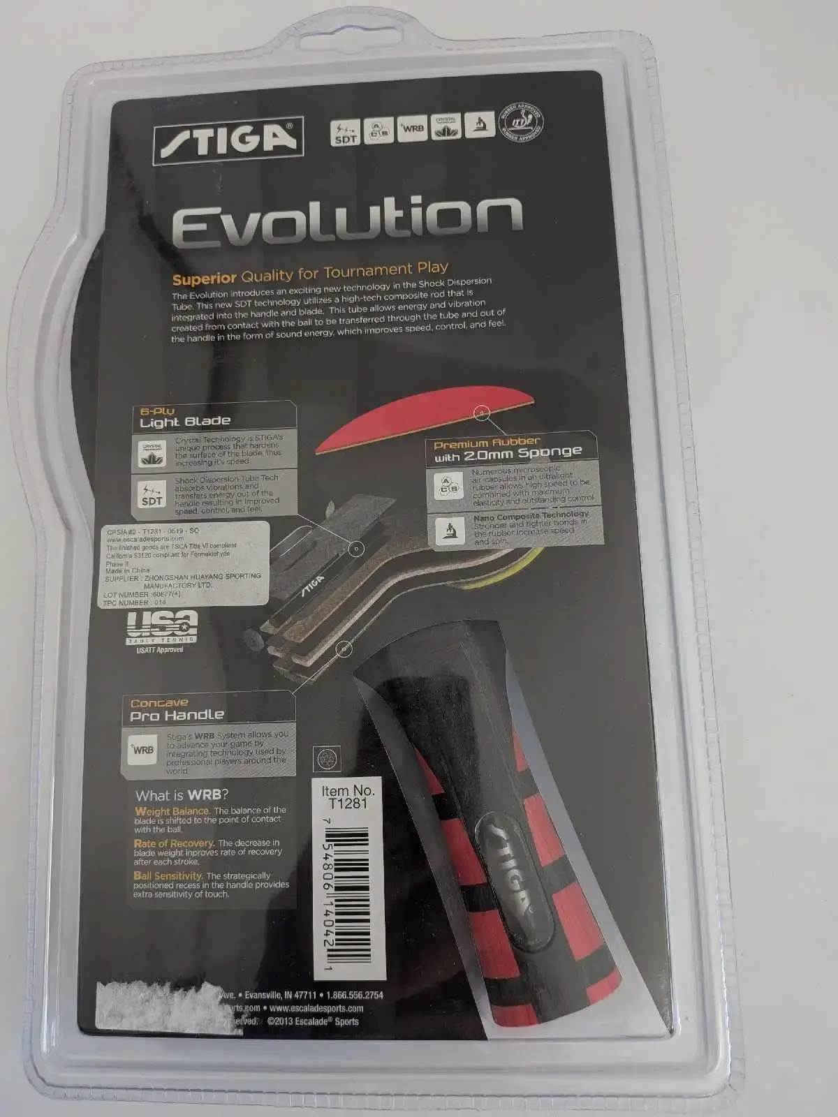 STIGA Evolution Table Tennis Racket - photo 2