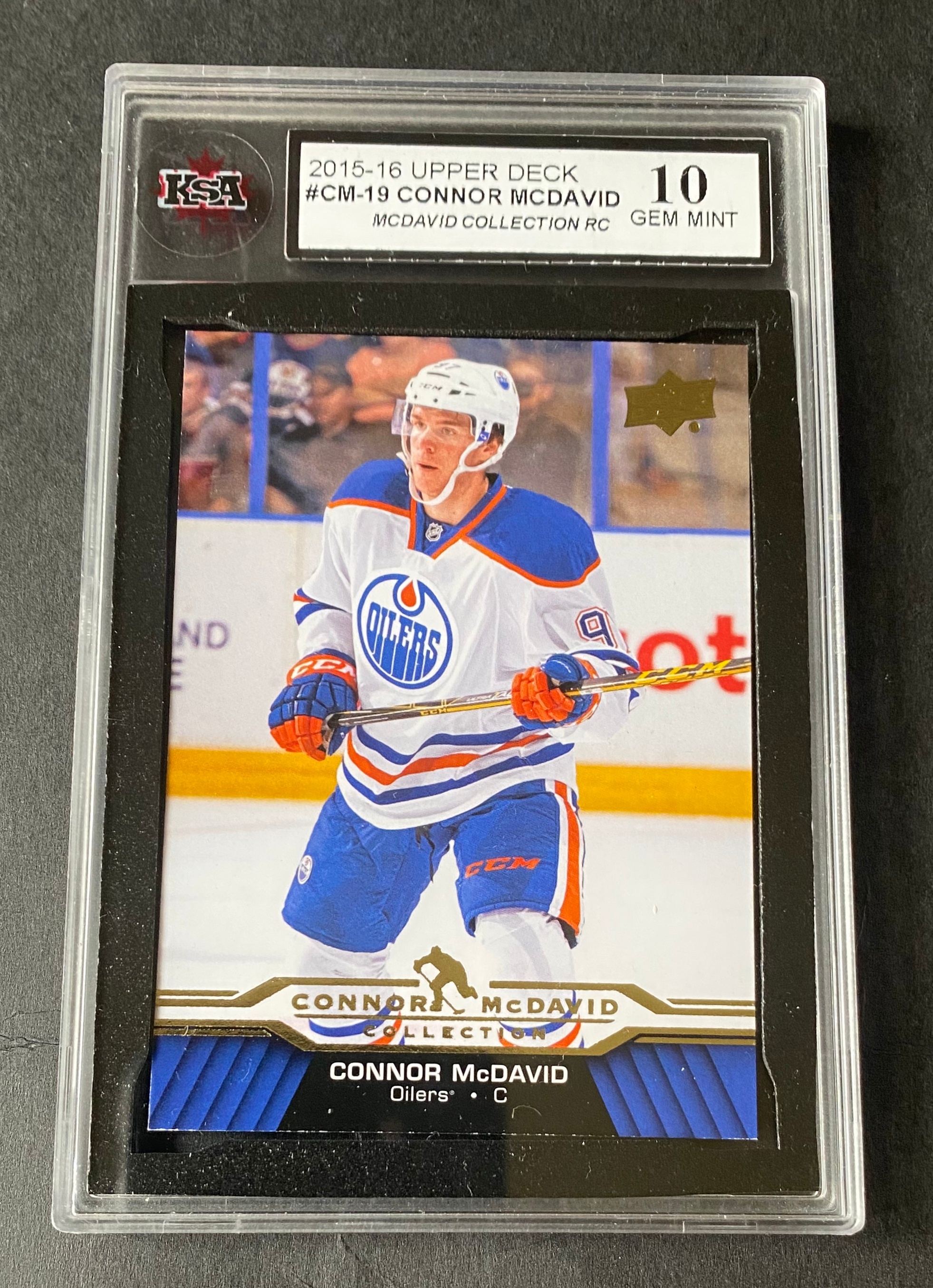 2015 Edmonton Oilers Connor Mcdavid Rookie #CM-19 Mint KSA 10