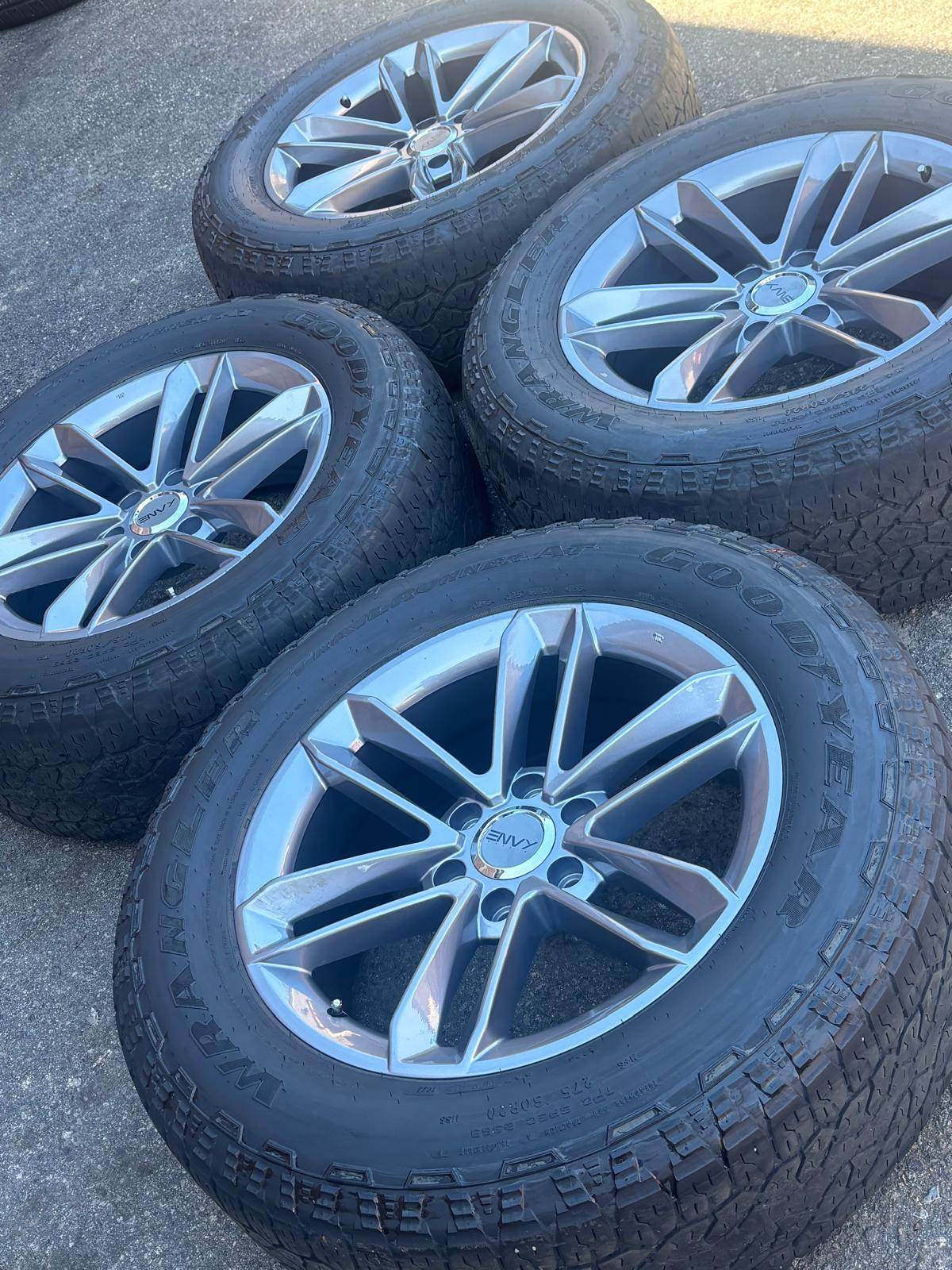 NEW 20”Envy(6x139)+used Goodyear A/T-Escalade/Tahoe/Sierra/Silv
