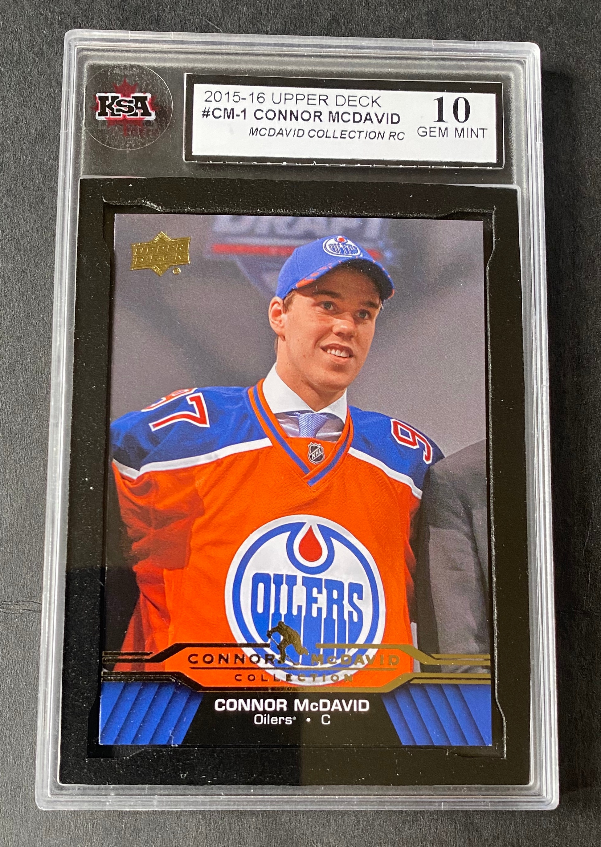 2015 Edmonton Oilers Connor Mcdavid Rookie #CM1 Mint KSA 10
