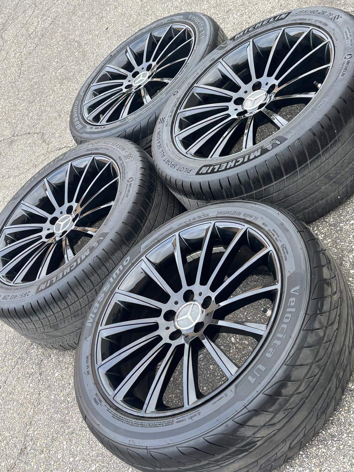 19"Merc S Class/CL staggeredAMG reps(5x112)+Continental Snows