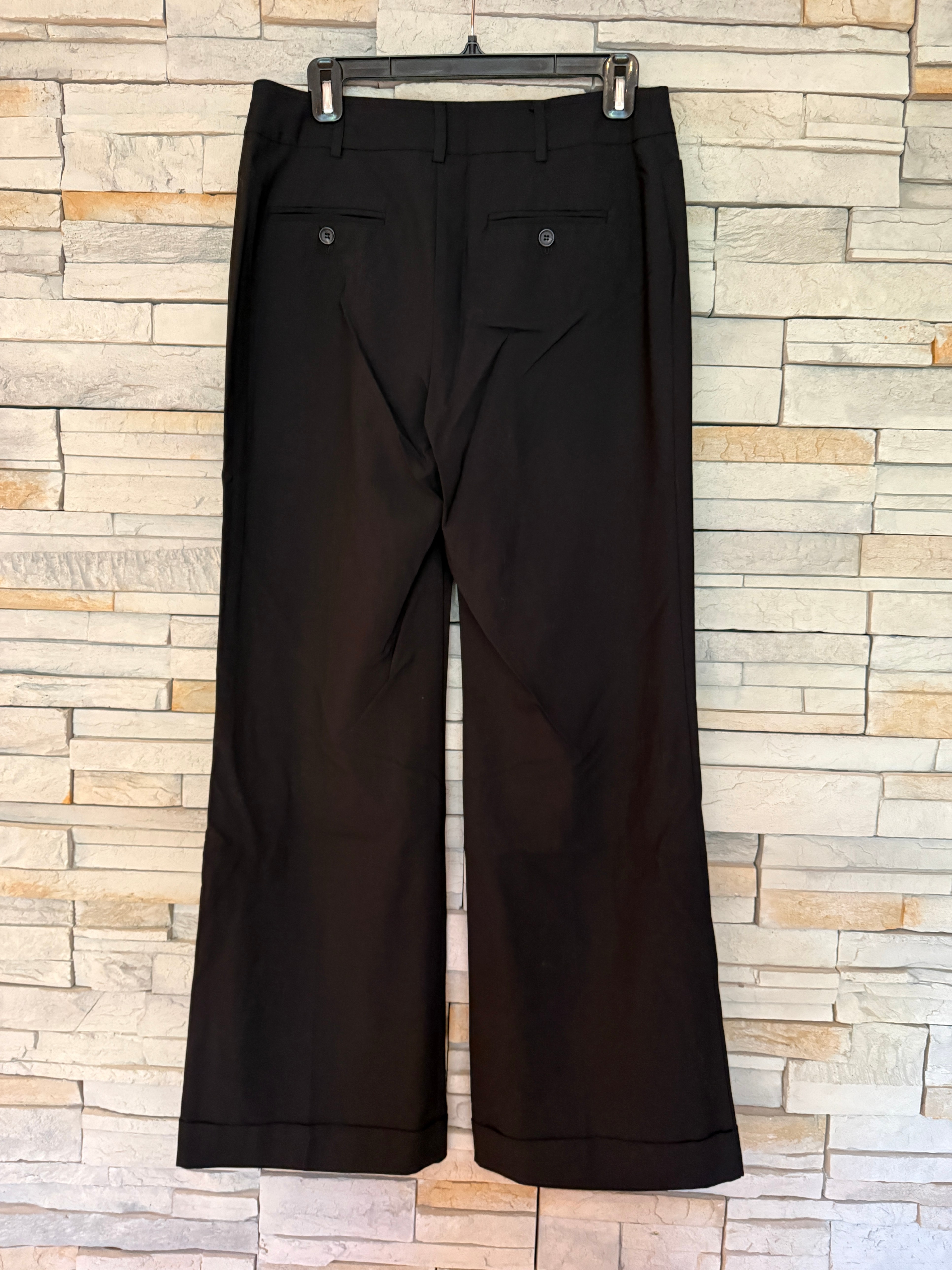Le Chateau Black Wide Leg Trouser Pants Size 5/6 Cuffed Hem NWOT - photo 4
