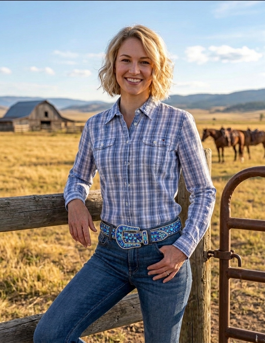🤠 Tommy Hilfiger Western Cowgirl Blouse /Blouse Western Cowgirl