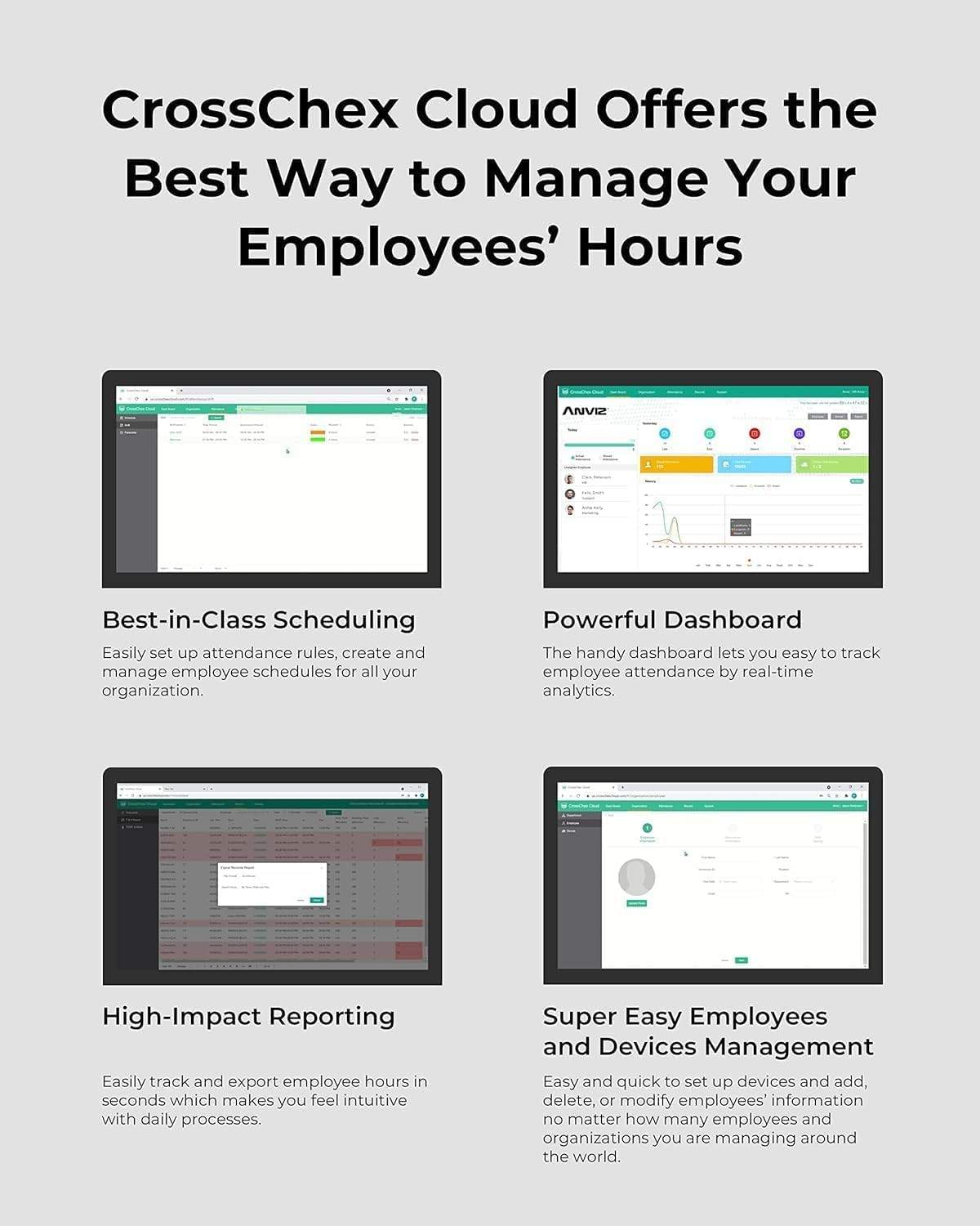 ANVIZ FacePass 7 Pro Cloud-Based Face Time Clock for Business - photo 5