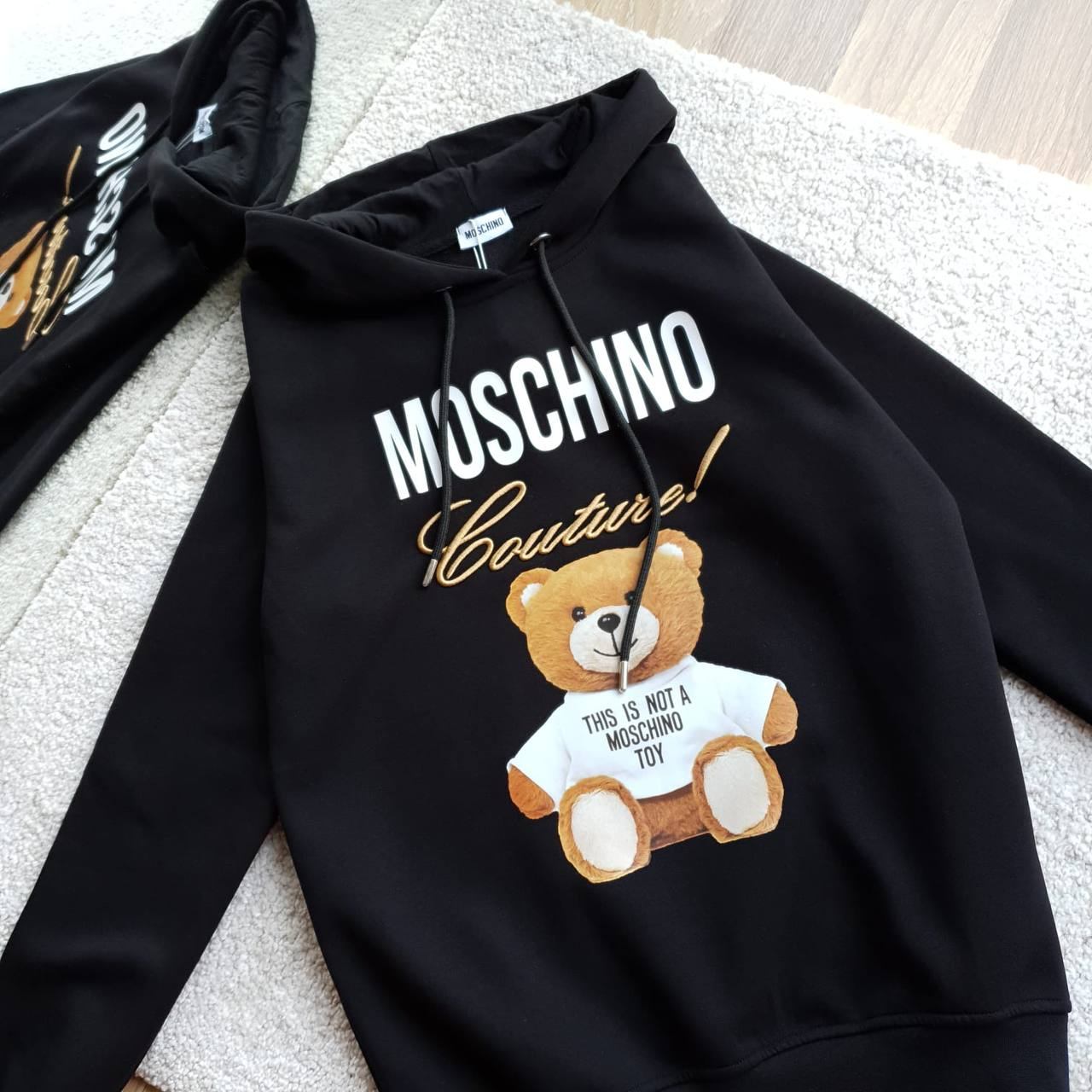 MOSCHINO COUTURE WOMEN’S HOODIE SWEATSHIRT – BLACK – NEW - photo 4