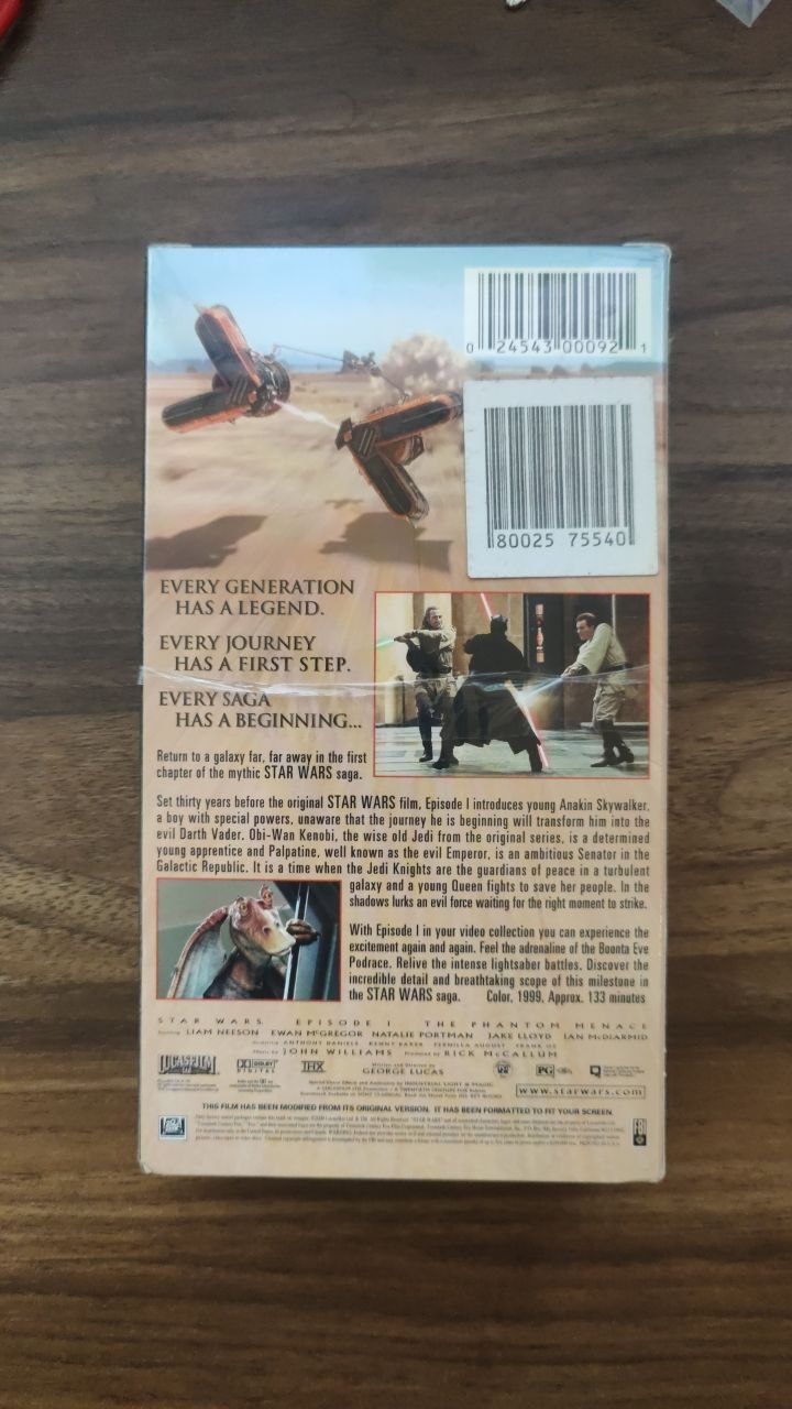Star Wars Episode I VHS (2000) Factory Sealed - photo 2
