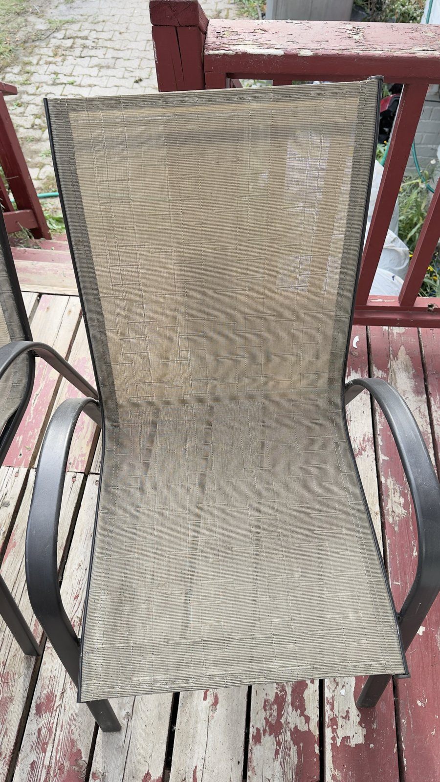 4 Stackable Patio Sling Chairs – Outdoor Dining Chairs - photo 5