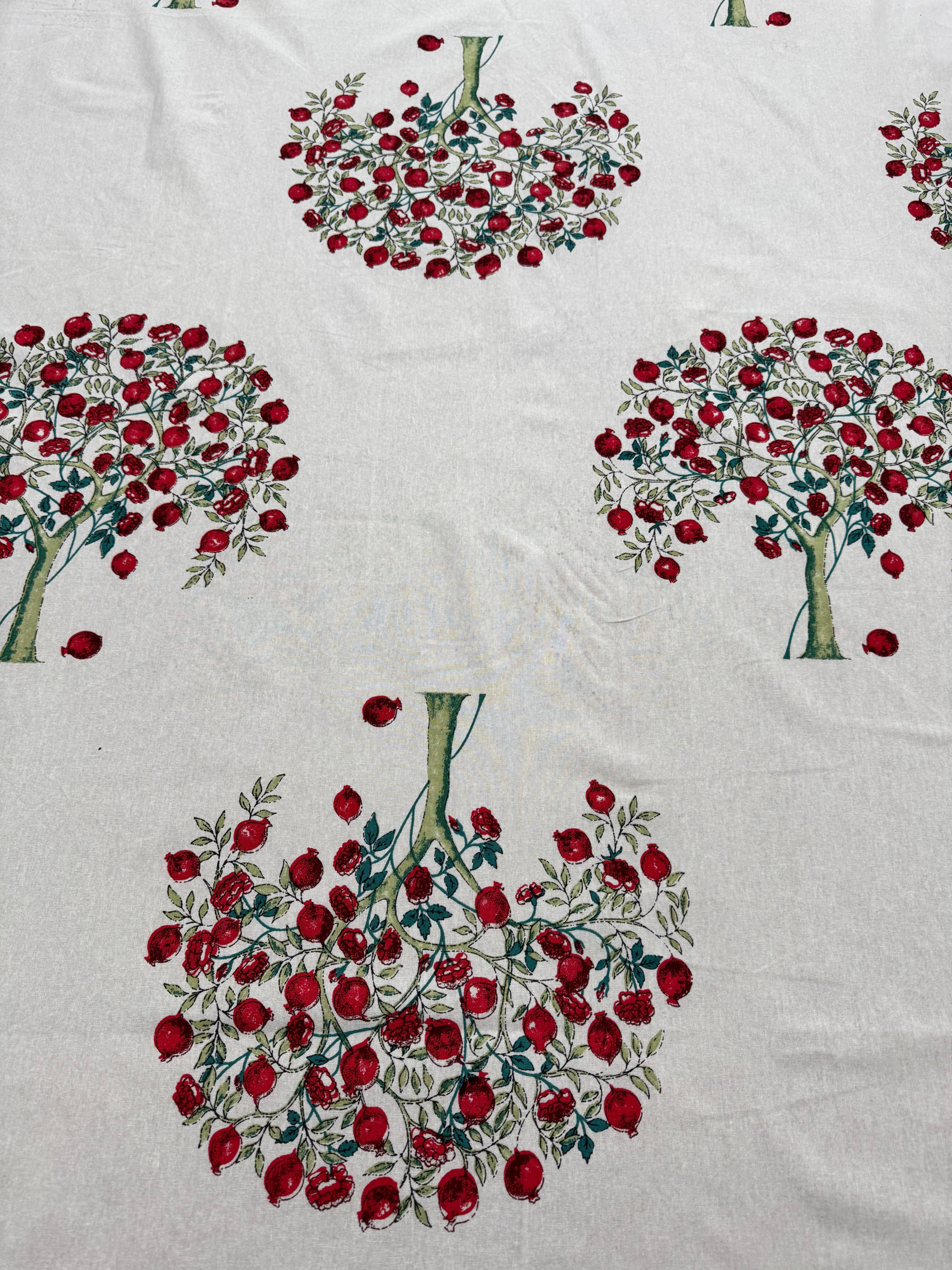 Brand New • Pomegranate Print Cotton Tablecloth • Steal Deal - photo 3